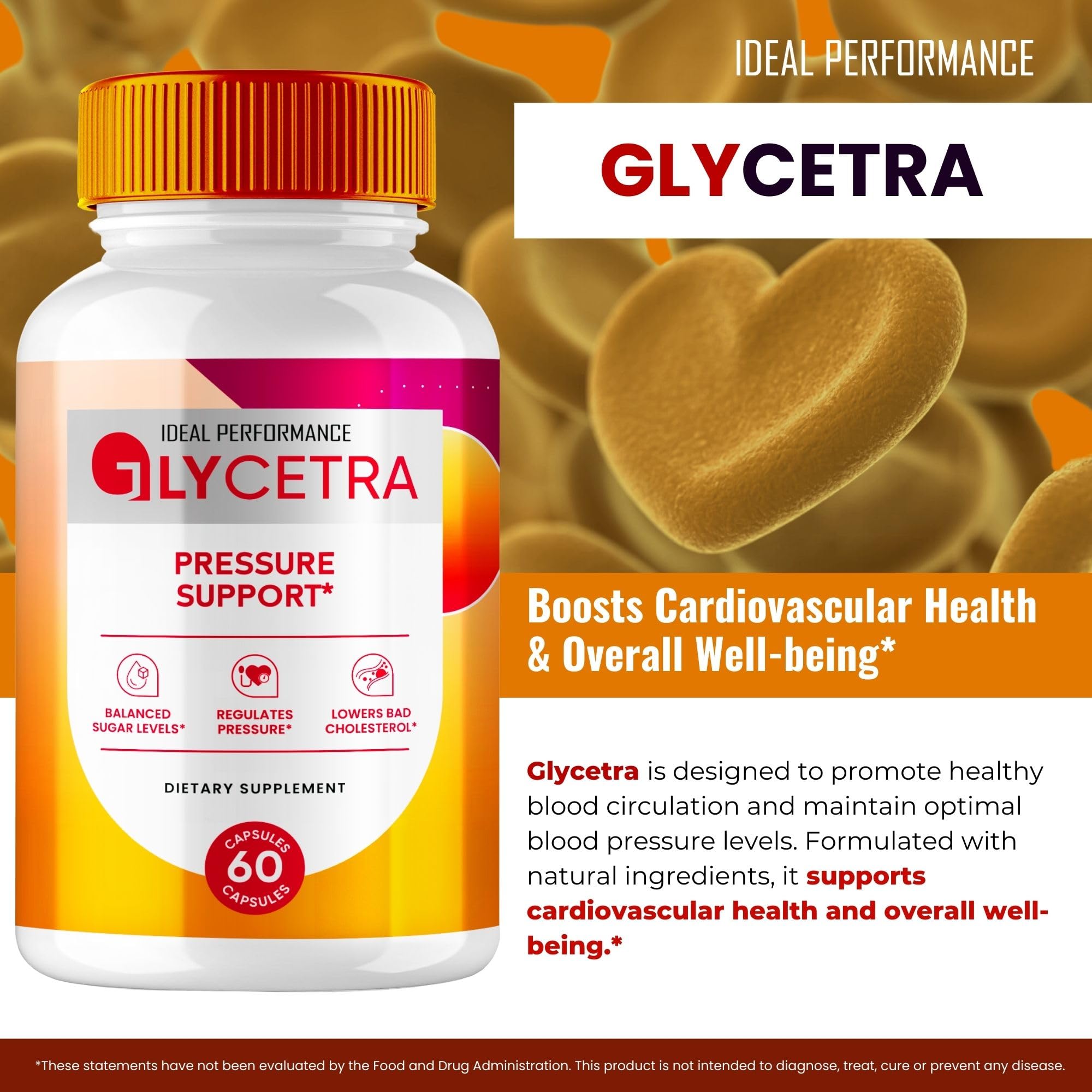 IDEAL PERFORMANCE Glycetra Advanced Blood Formula Capsules close-up