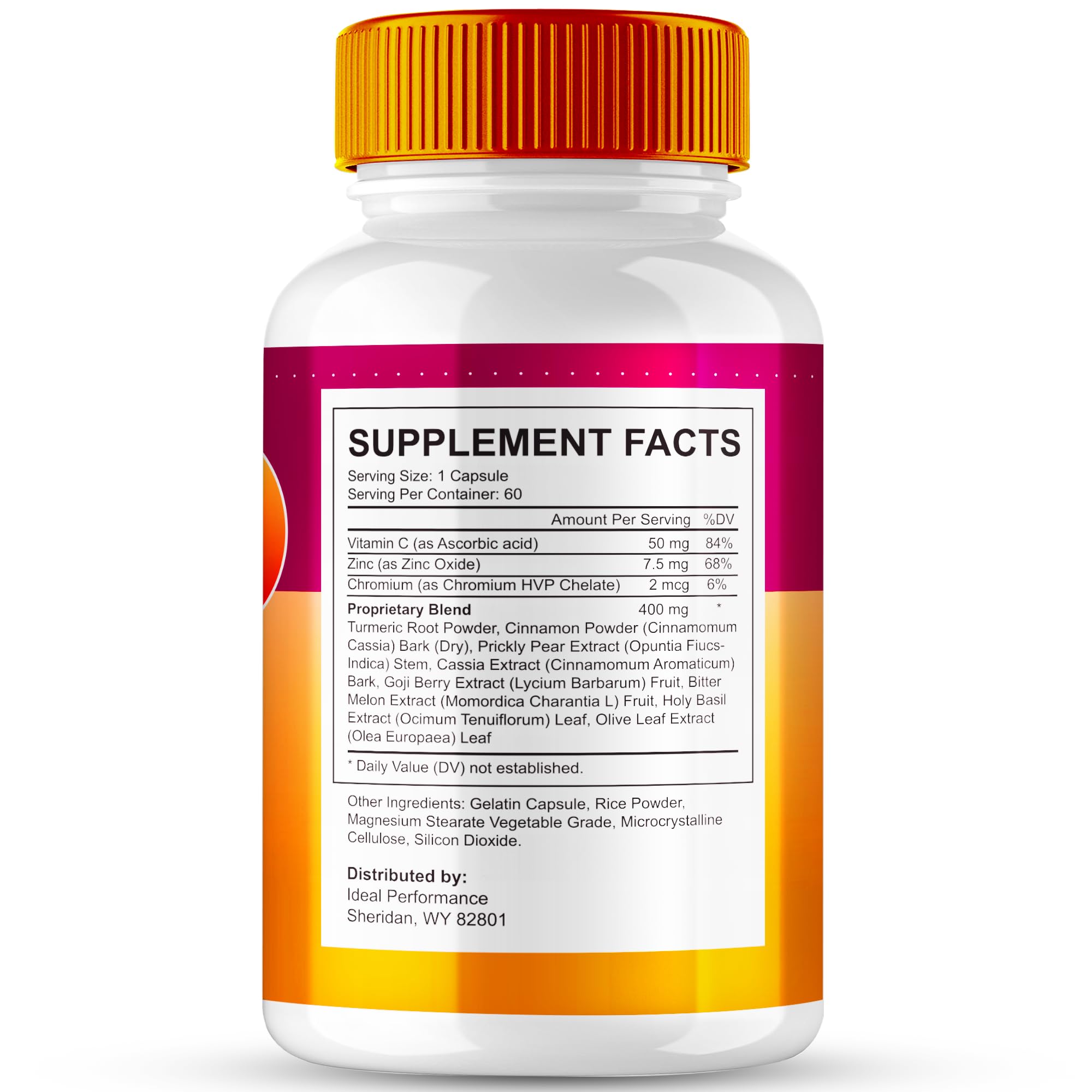IDEAL PERFORMANCE Glycetra Advanced Blood Formula Capsules side view