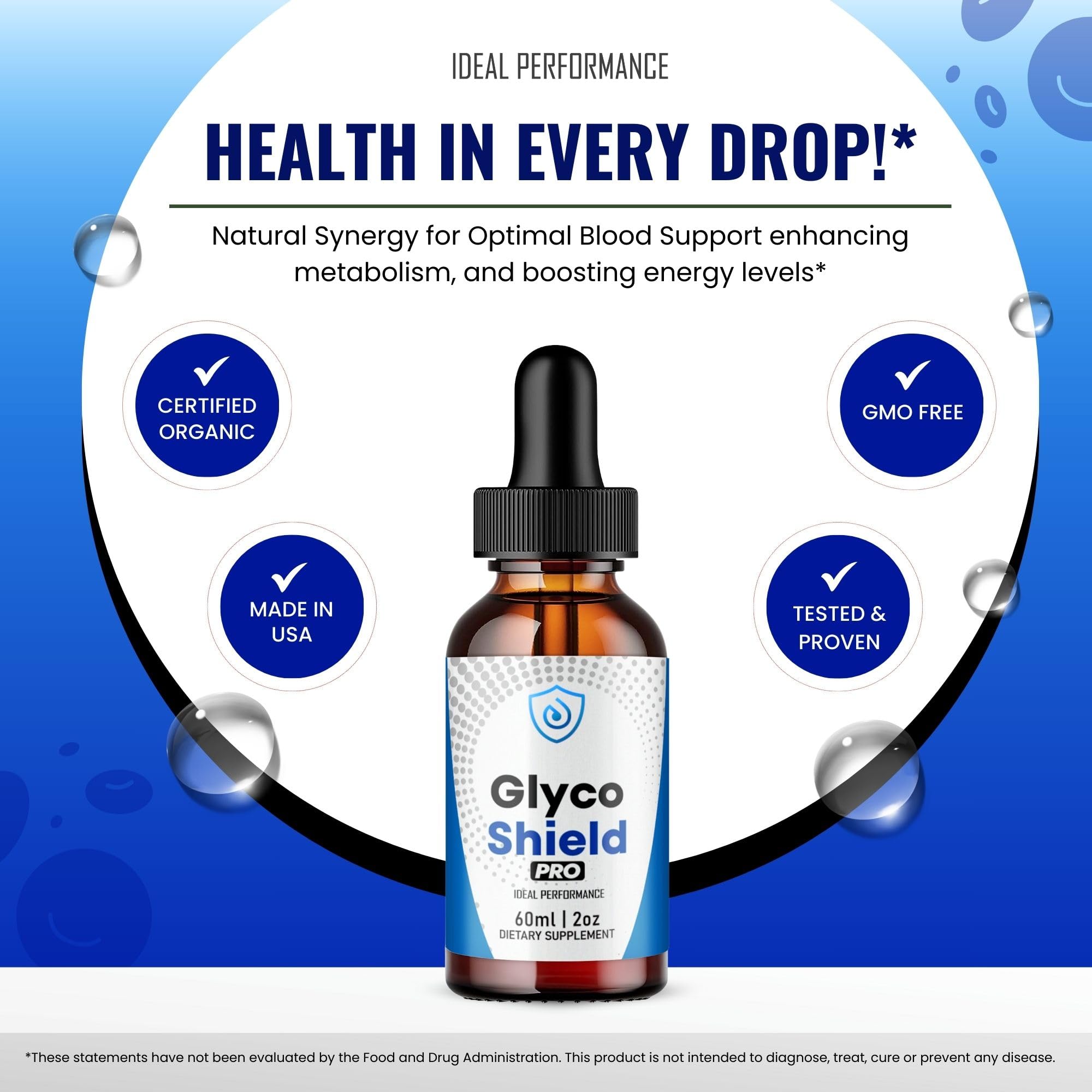 IDEAL PERFORMANCE Glyco Shield Drops 113g ingredients list