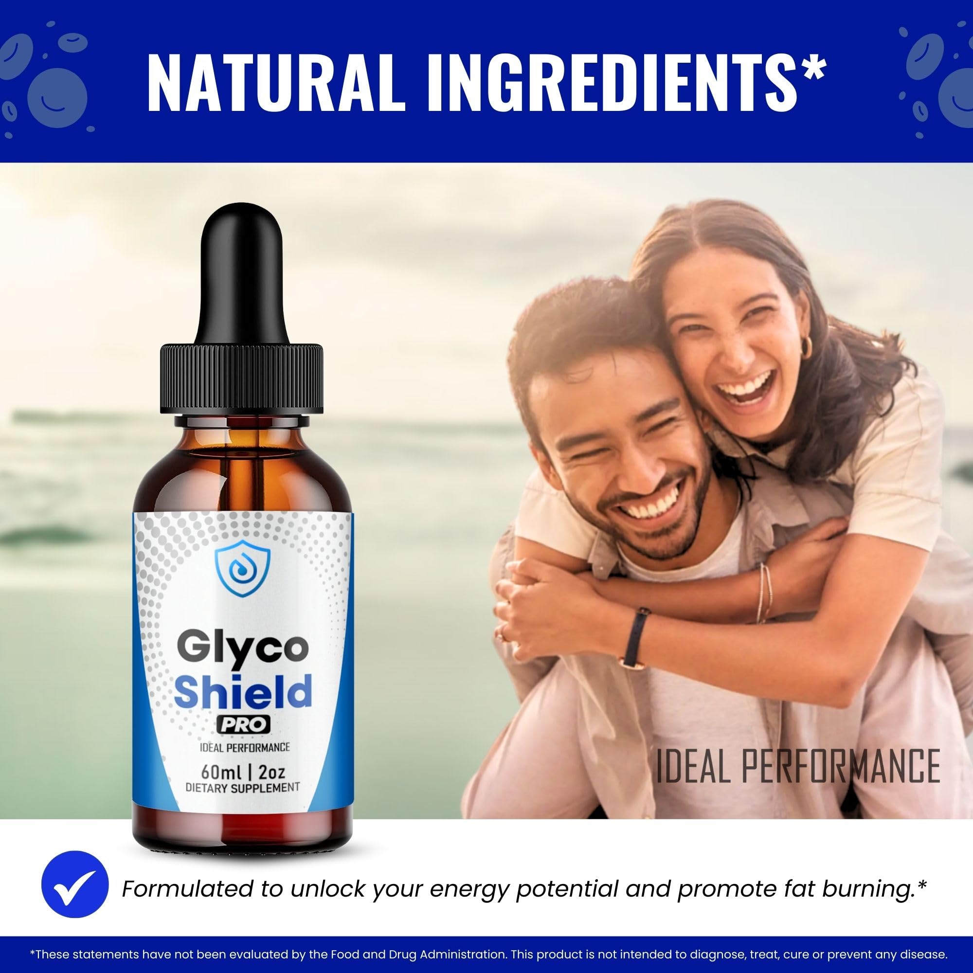 IDEAL PERFORMANCE Glyco Shield Drops 113g on a kitchen counter