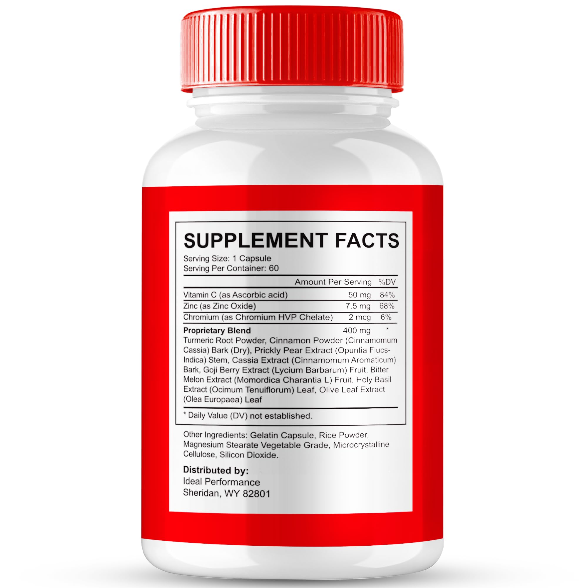 IDEAL PERFORMANCE Glyco support Blood Capsules side view