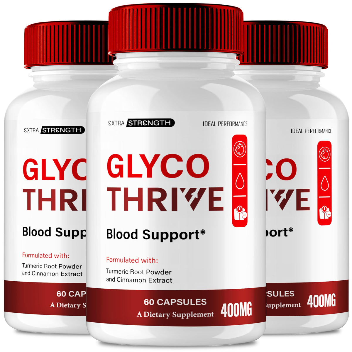 IDEAL PERFORMANCE Glyco Thrive Capsules front view