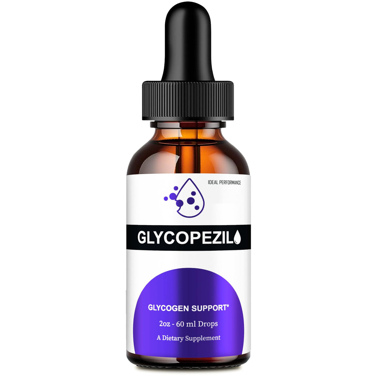 IDEAL PERFORMANCE Glycopezil Drops front view with dropper