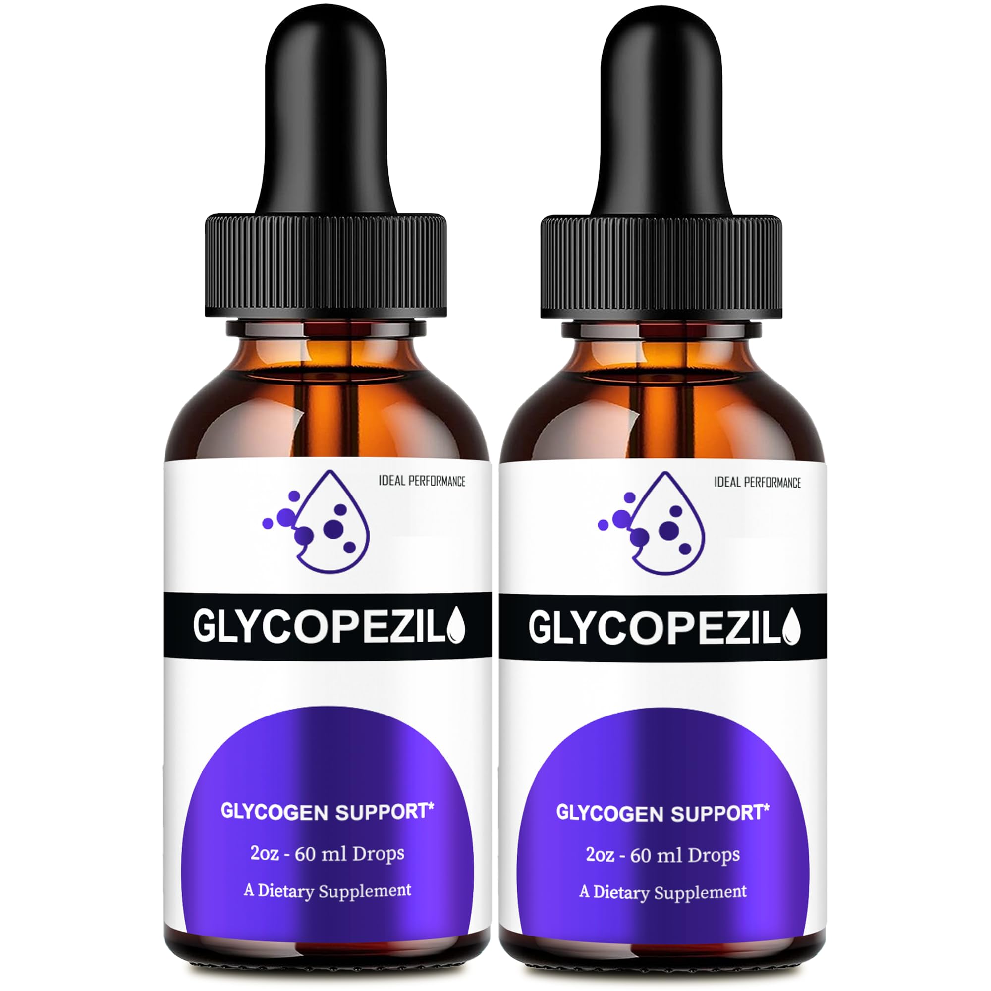 IDEAL PERFORMANCE Glycopezil Drops front view with dropper