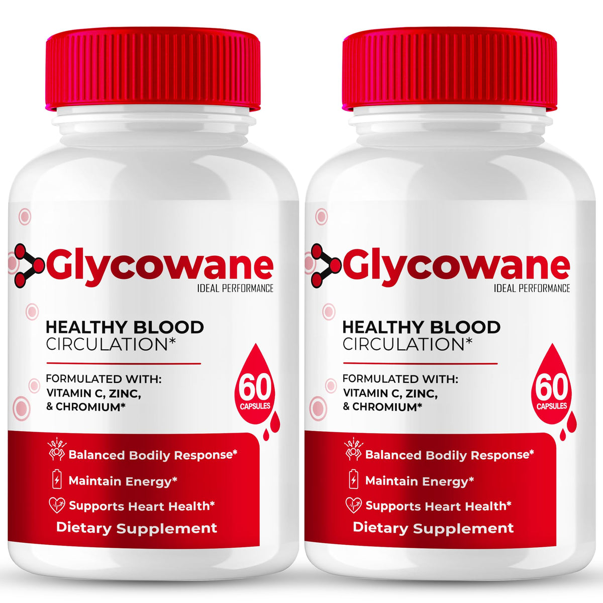IDEAL PERFORMANCE Glycowane Advanced Blood Formula Capsules front view