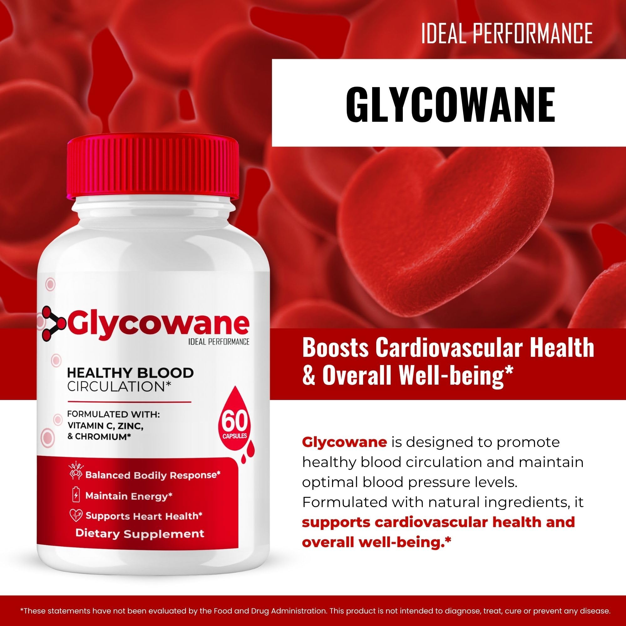 IDEAL PERFORMANCE Glycowane Capsules on a wooden table