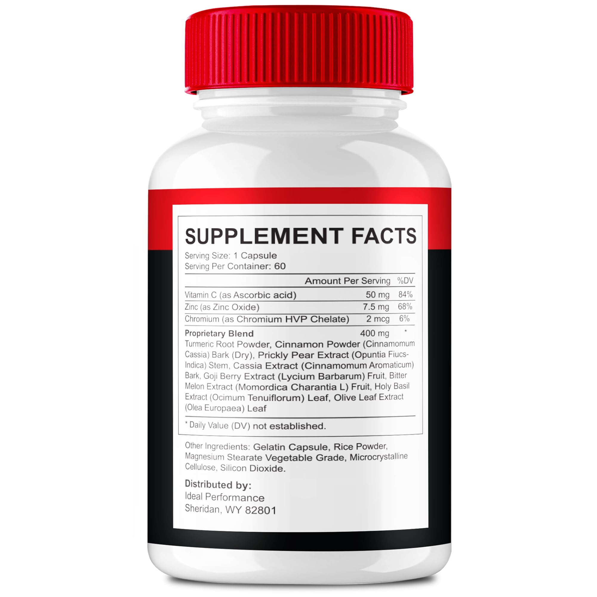 IDEAL PERFORMANCE Glycowize Blood Optimizer Capsules side view