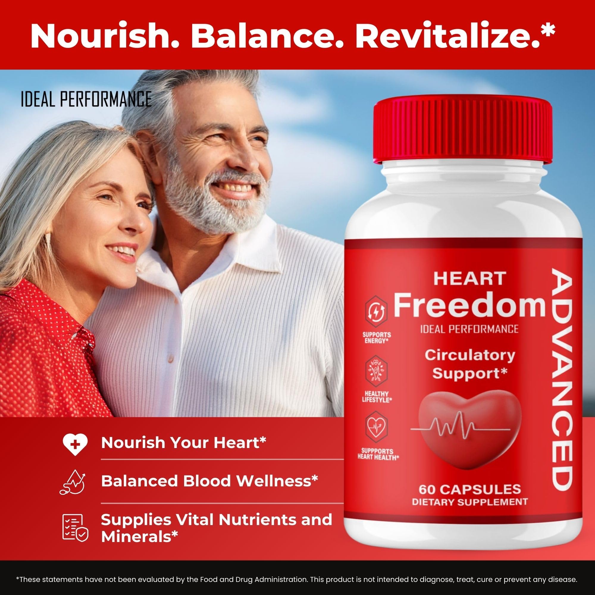 IDEAL PERFORMANCE Heart Freedom Capsules close-up of capsules