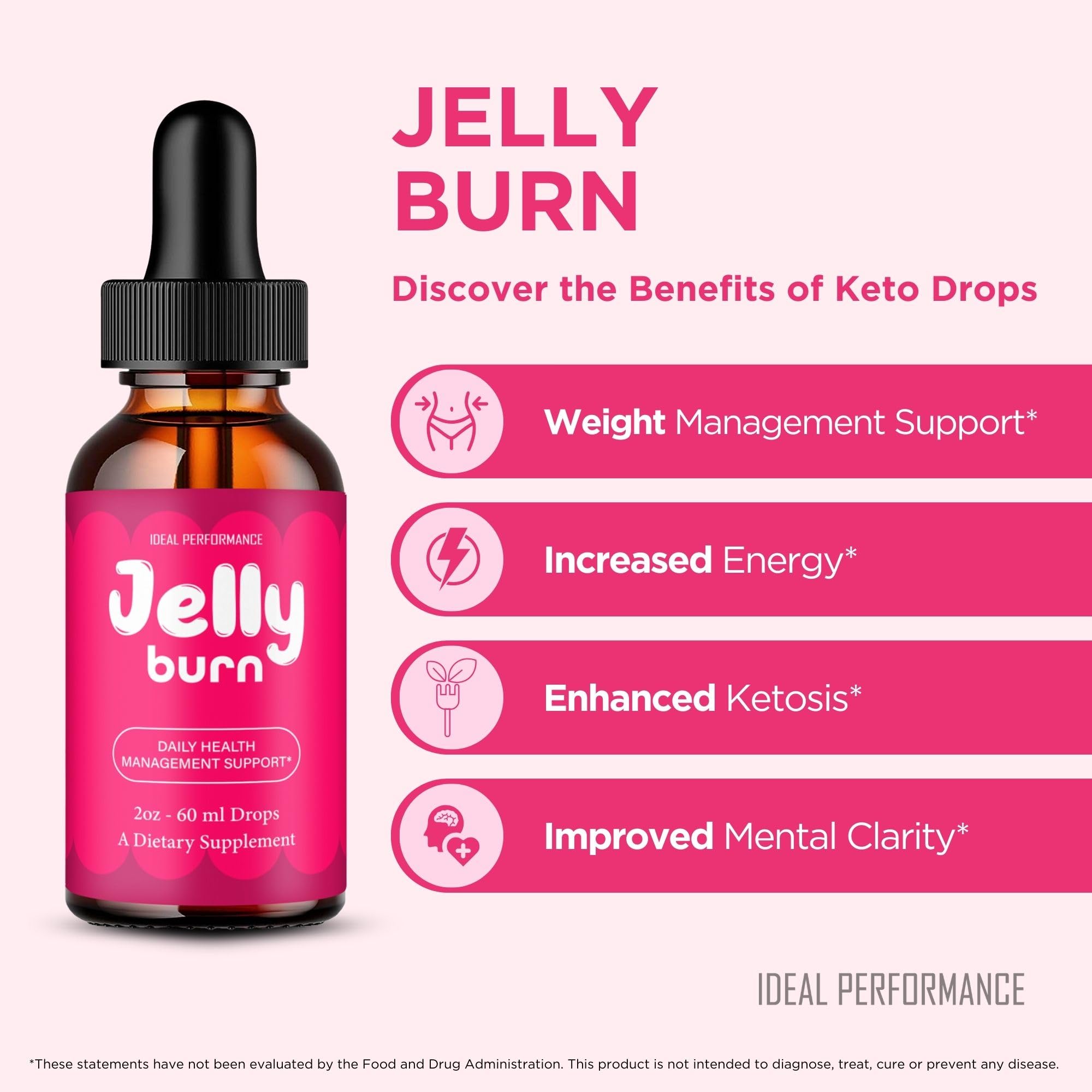 IDEAL PERFORMANCE Jelly Burn Drops label details