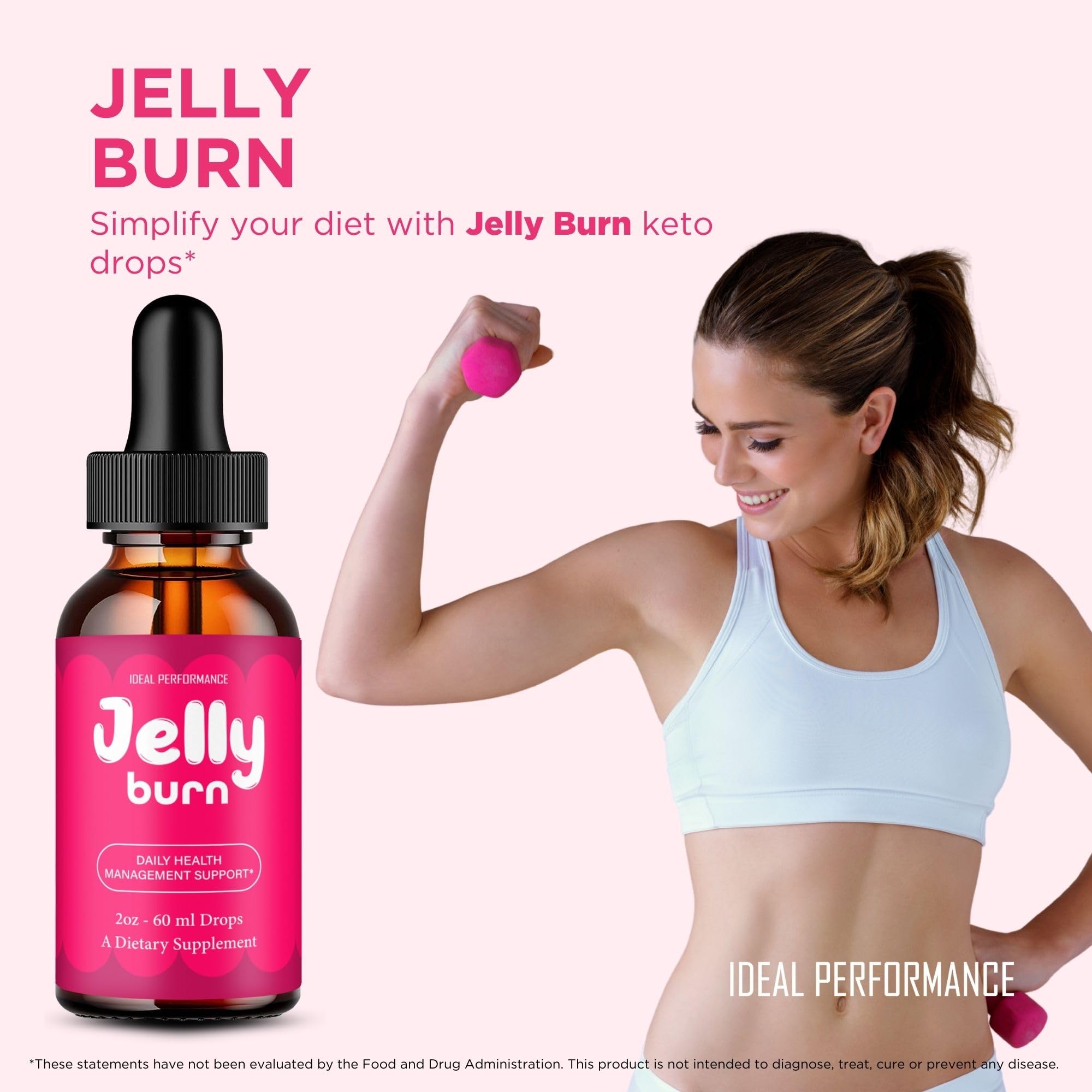 IDEAL PERFORMANCE Jelly Burn Drops on a wooden table