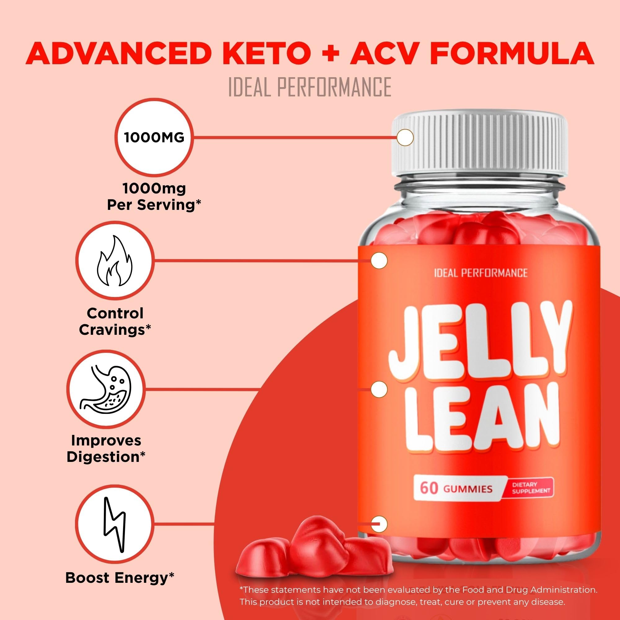 IDEAL PERFORMANCE Jelly Lean Gummies nutritional information