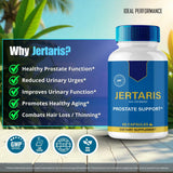 IDEAL PERFORMANCE Jertaris Prostate Health Supplement capsules on a table