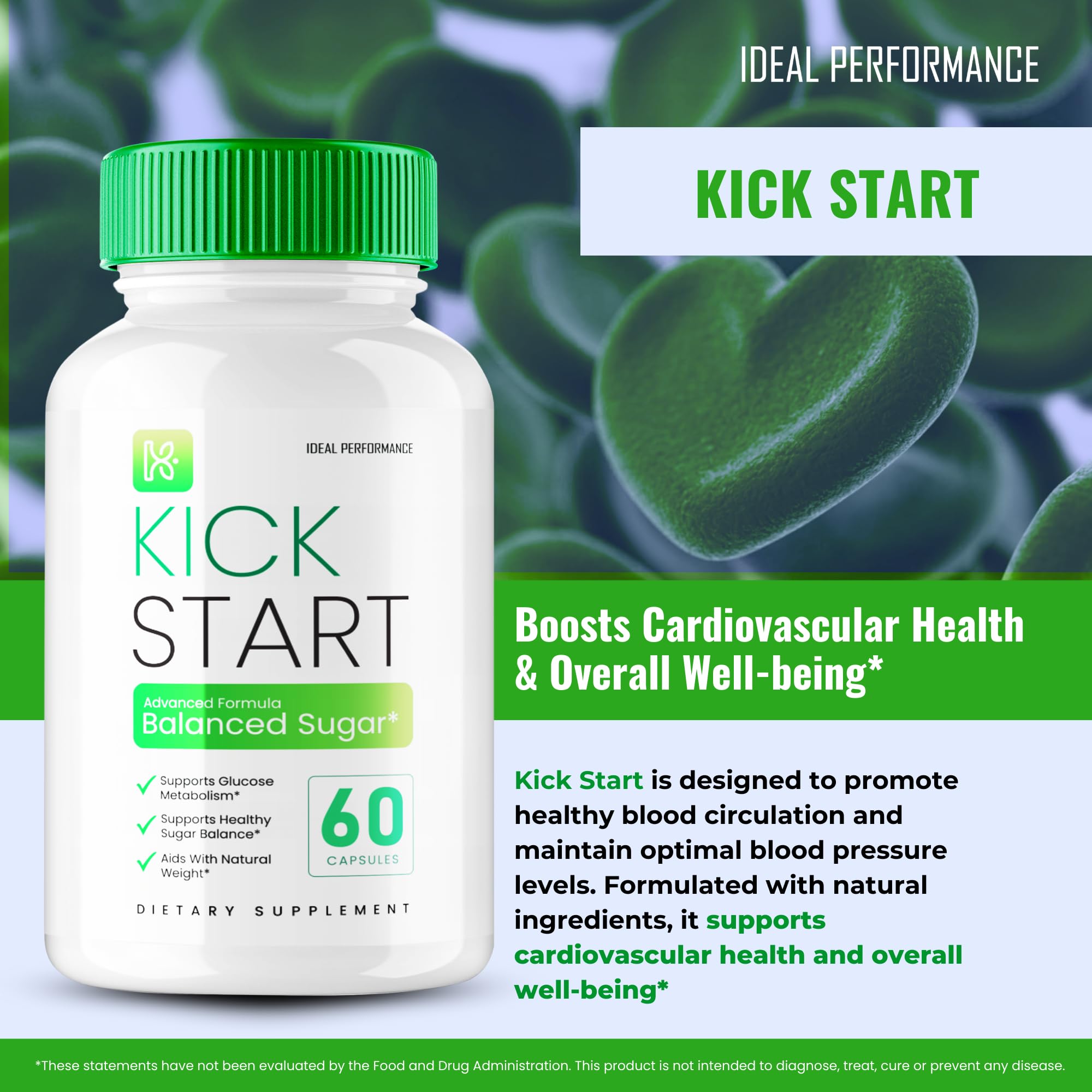 IDEAL PERFORMANCE Kick Start Capsules close-up of capsule