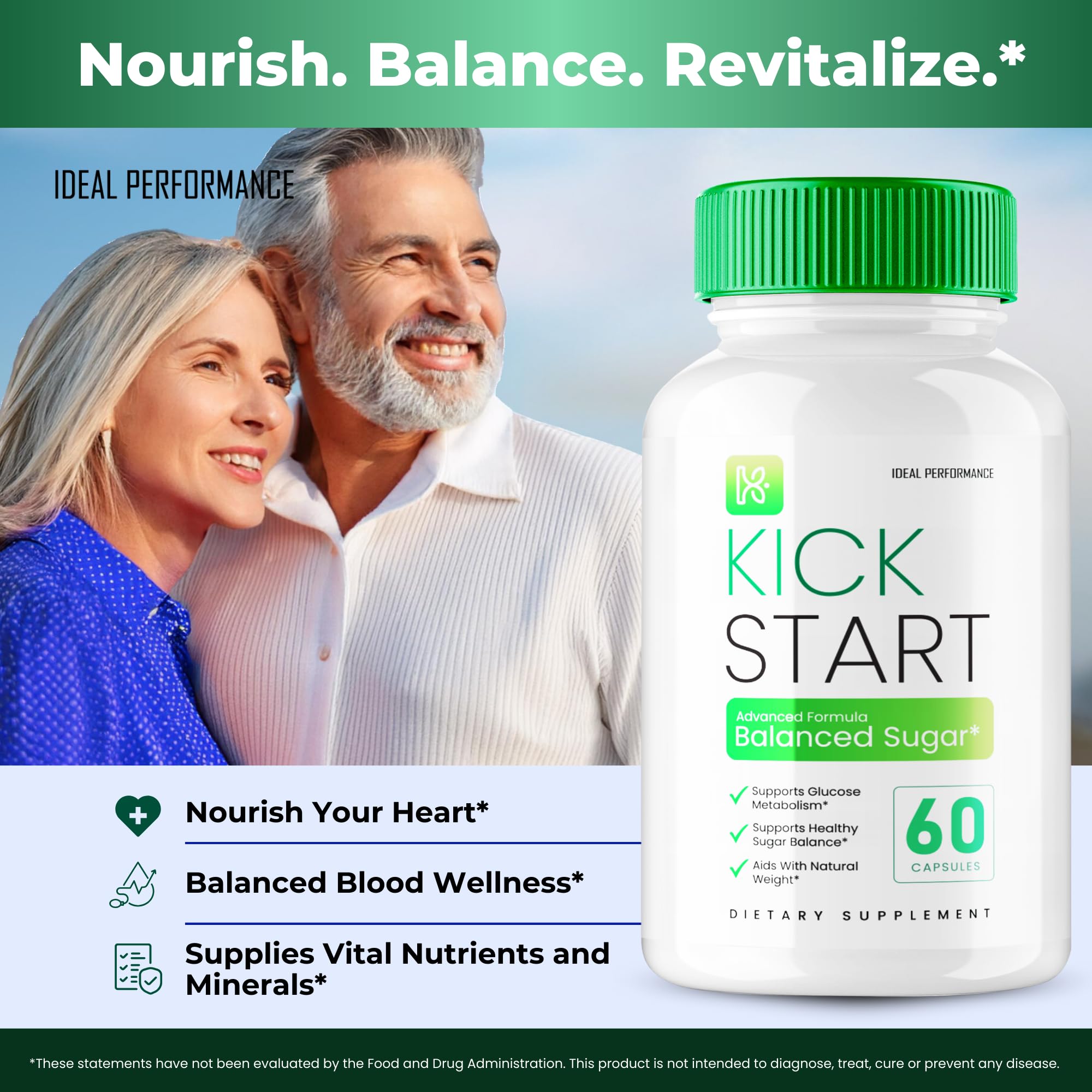 IDEAL PERFORMANCE Kick Start Capsules close-up of capsules