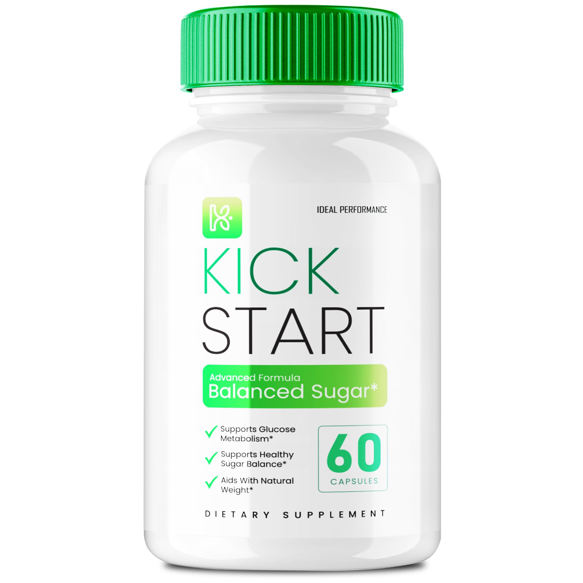 IDEAL PERFORMANCE Kick Start Capsules front view with packaging