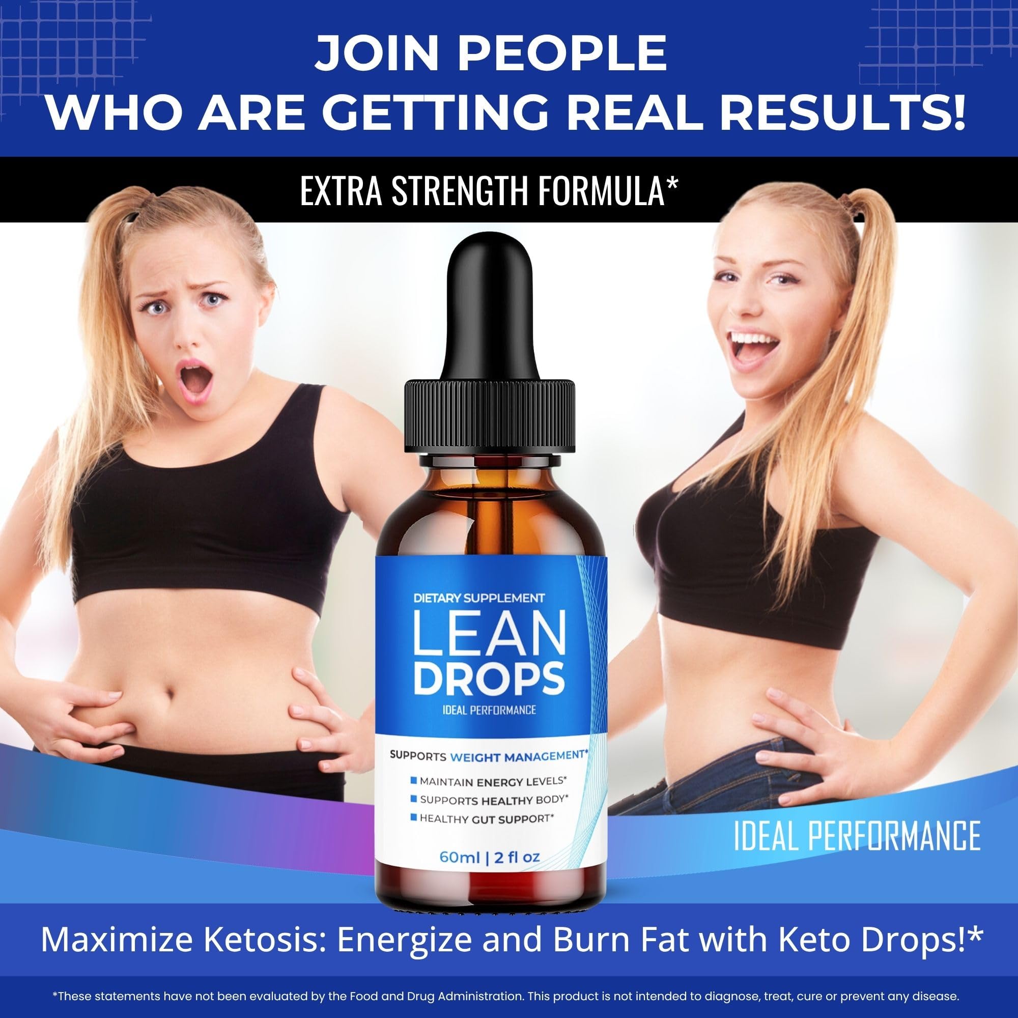 IDEAL PERFORMANCE Lean Drops with fitness accessories