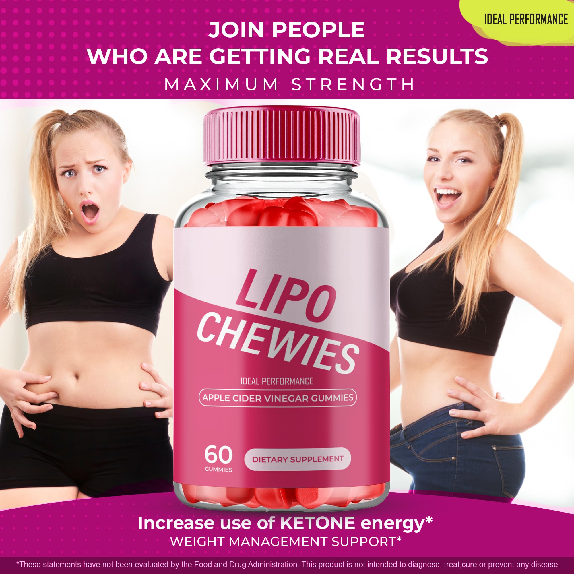 IDEAL PERFORMANCE Lipo Chewies Gummies opened package