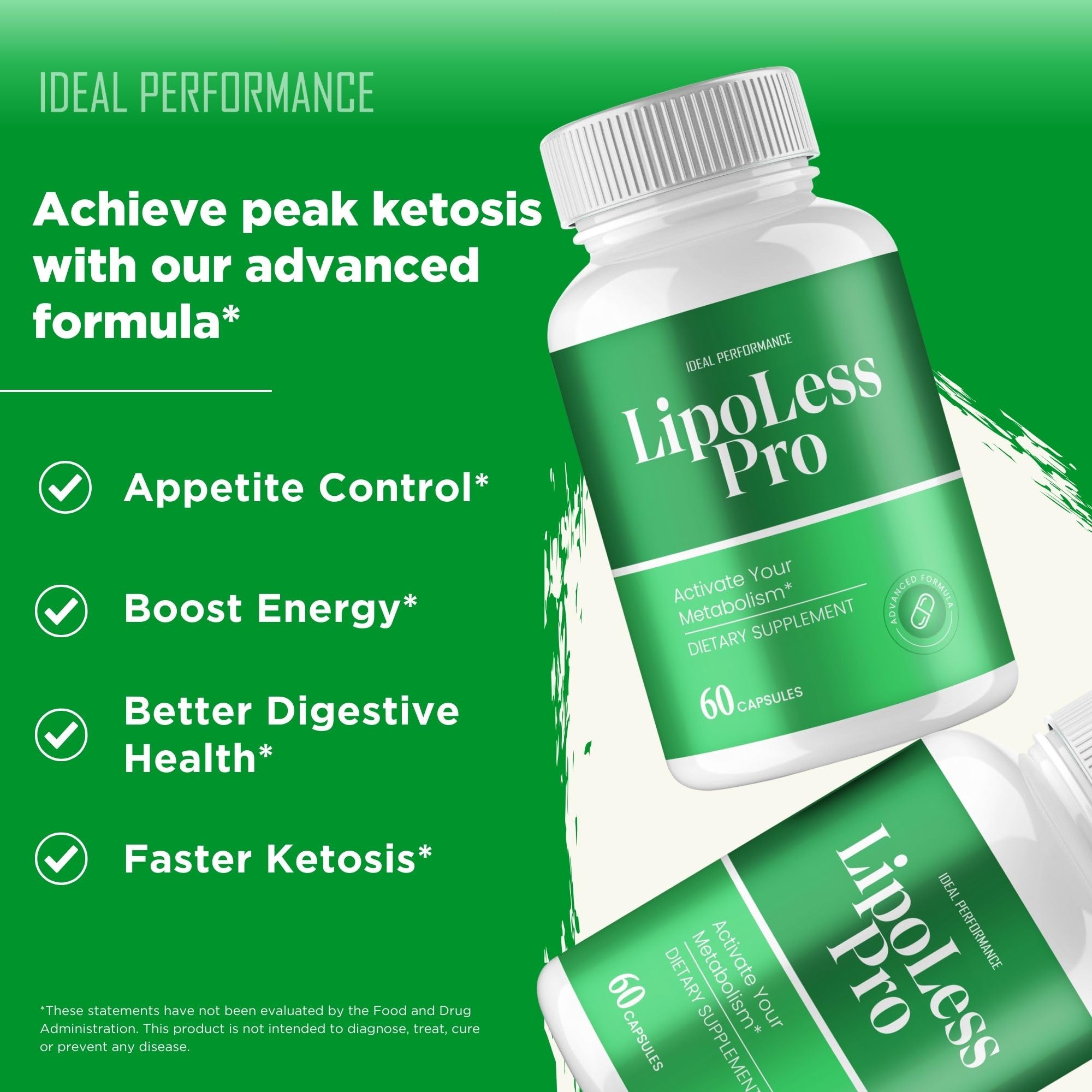 IDEAL PERFORMANCE Lipo Less Capsules lifestyle scene with fitness gear