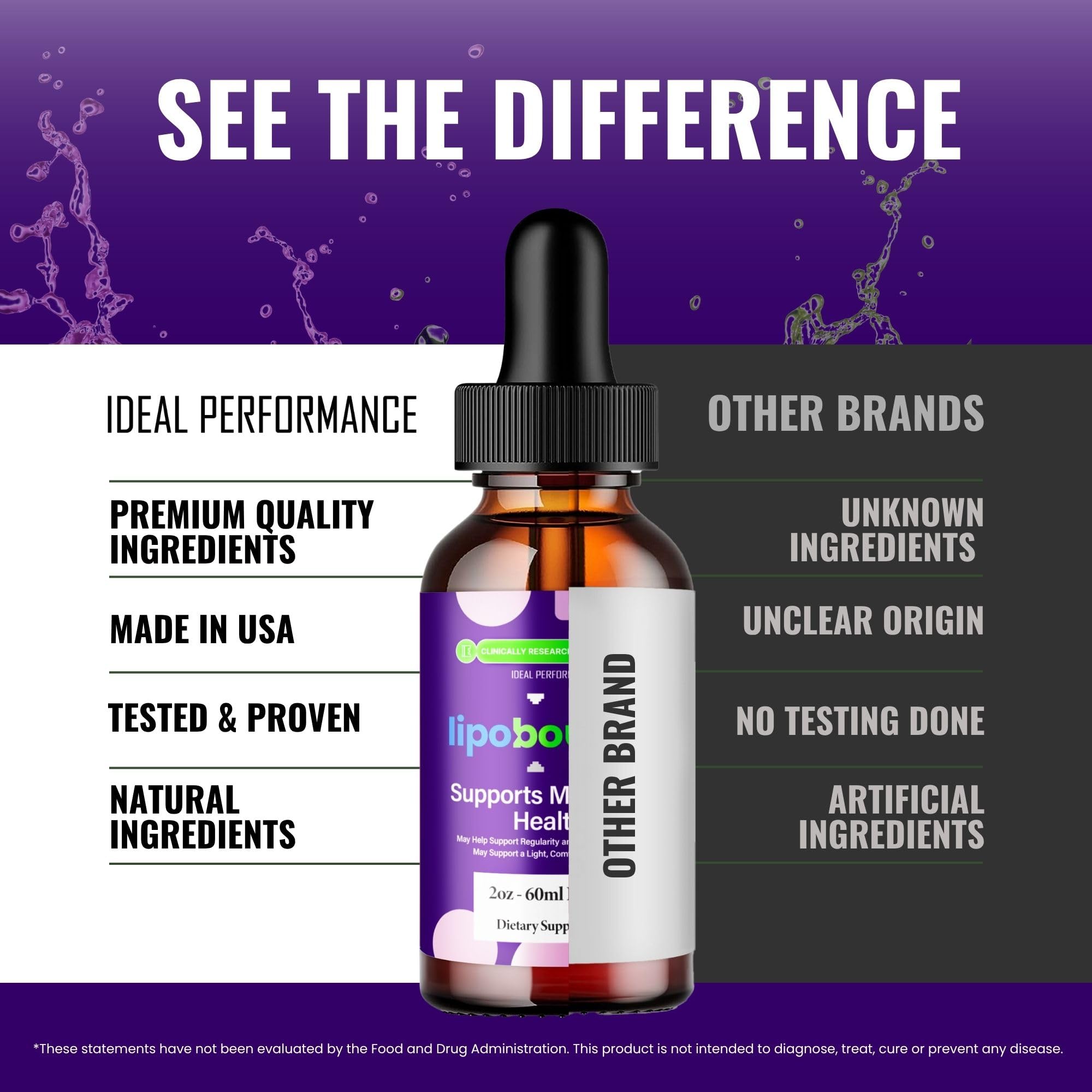 IDEAL PERFORMANCE Lipobound Drops with other supplements