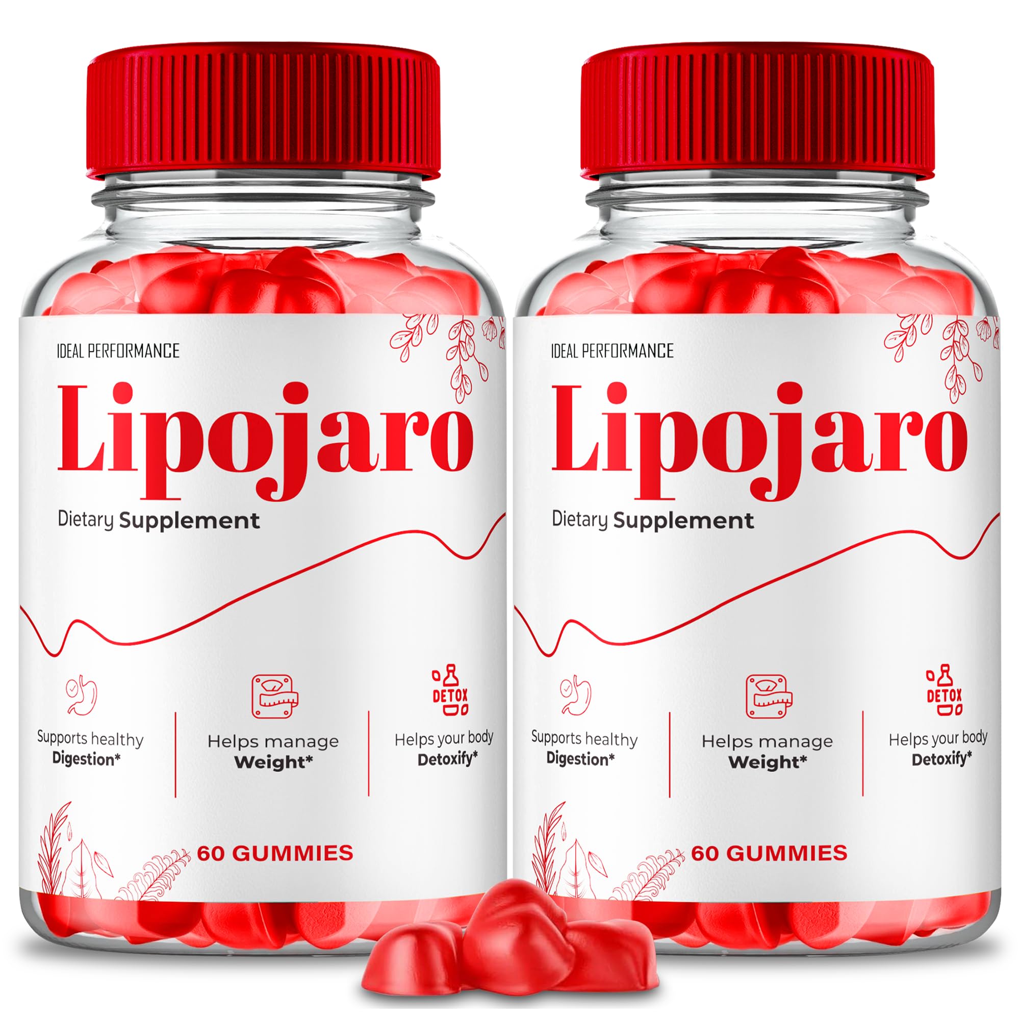 IDEAL PERFORMANCE LipoJaro Keto ACV Gummies front view