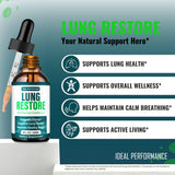 IDEAL PERFORMANCE Lung Restore Drops label close-up