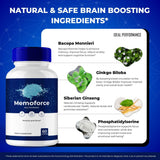 IDEAL PERFORMANCE Memoforce Capsules open bottle showing capsules