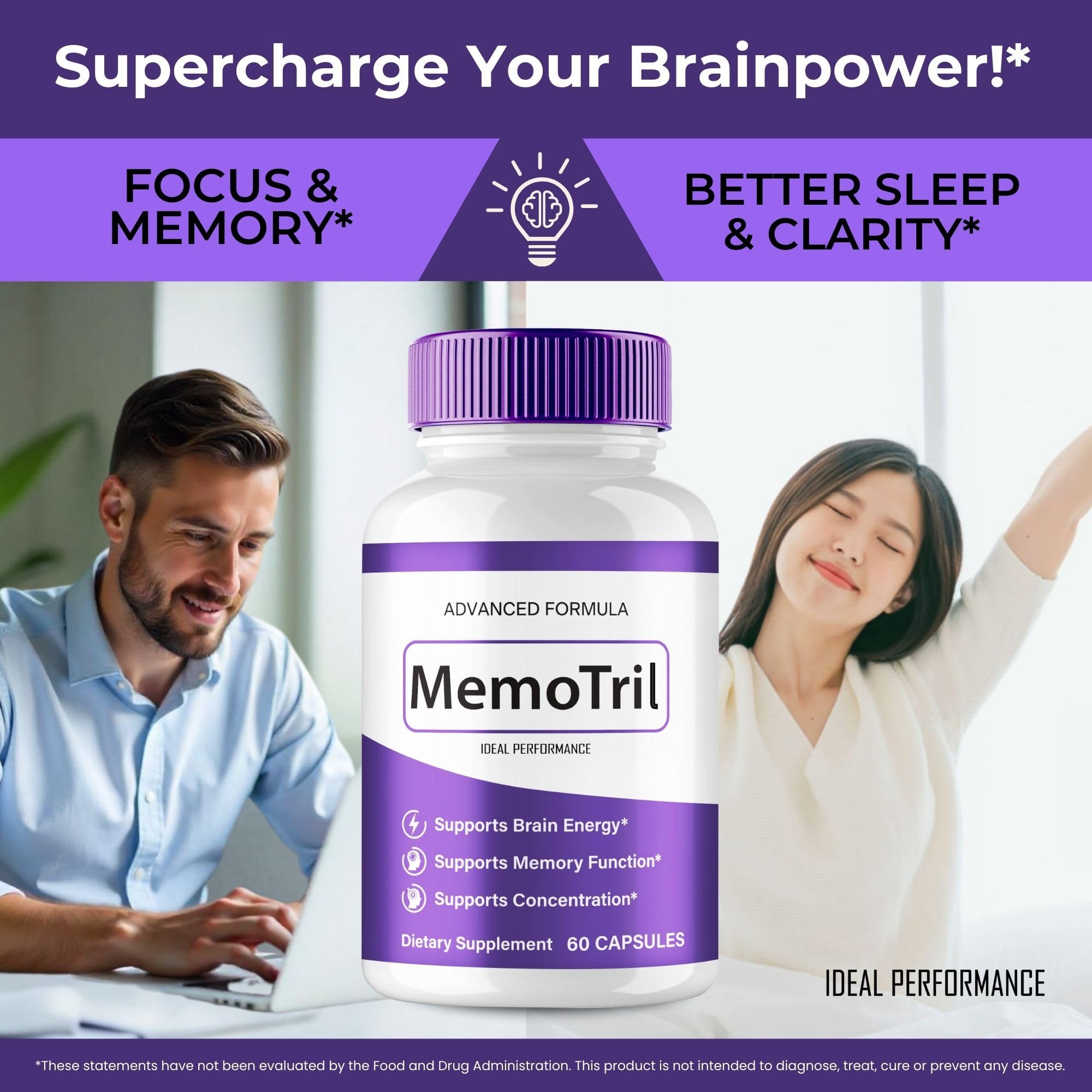 IDEAL PERFORMANCE MemoTril Memory Capsules close-up of capsules