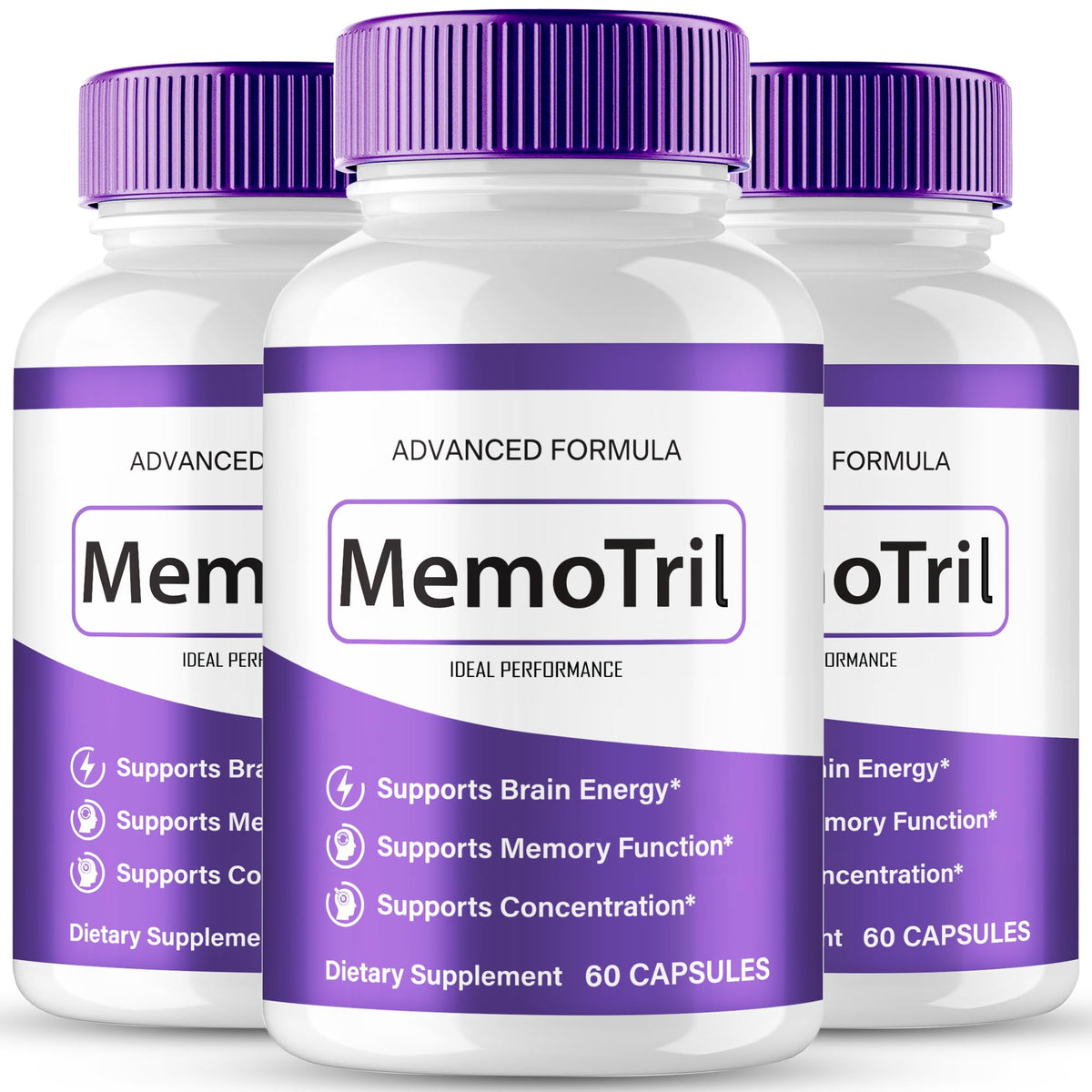 IDEAL PERFORMANCE MemoTril Memory Capsules front view
