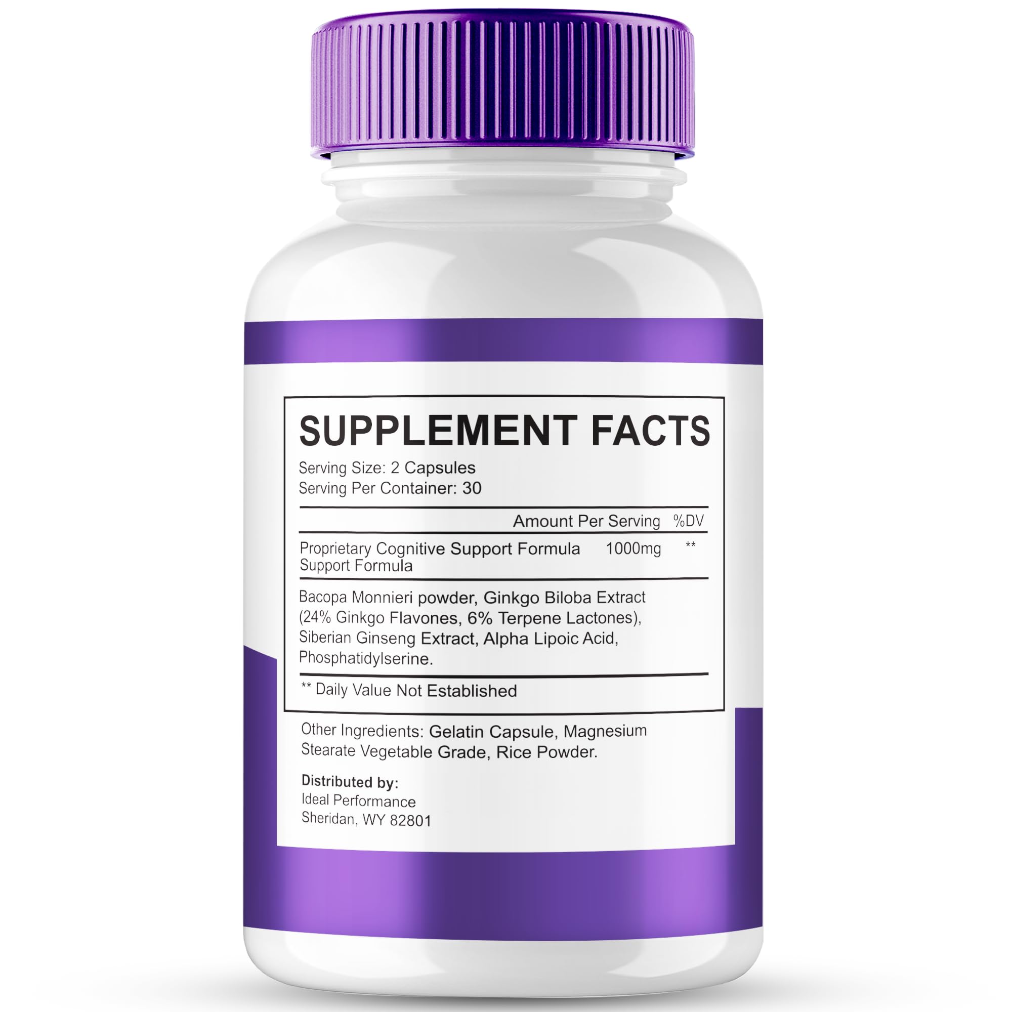 IDEAL PERFORMANCE MemoTril Memory Capsules side view