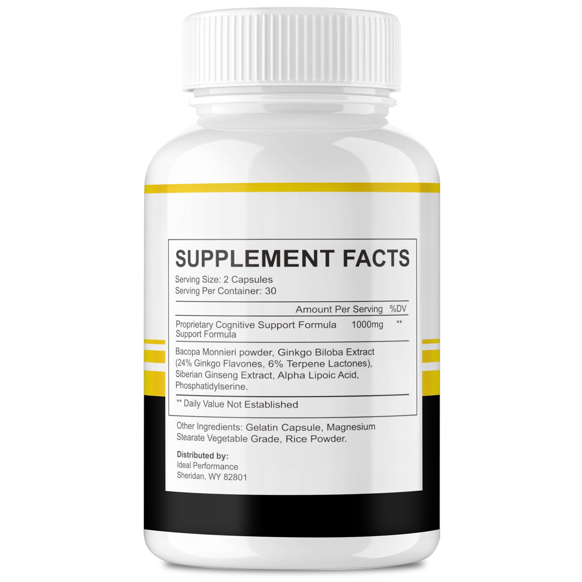 IDEAL PERFORMANCE Mind support Capsules side view
