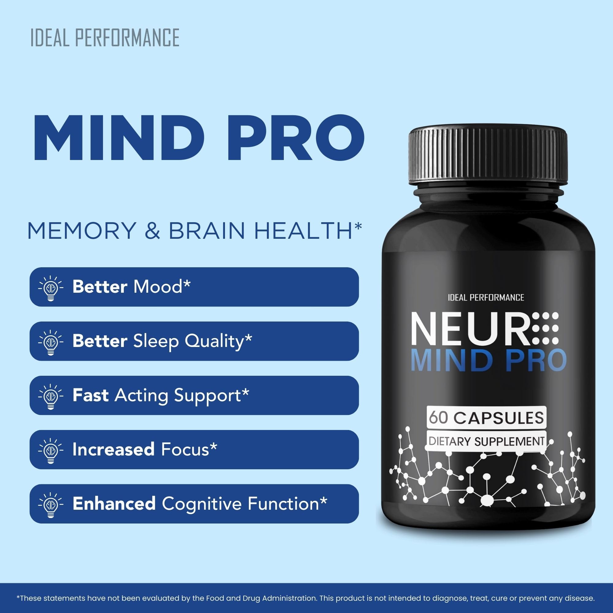 IDEAL PERFORMANCE MindPro Capsules opened bottle