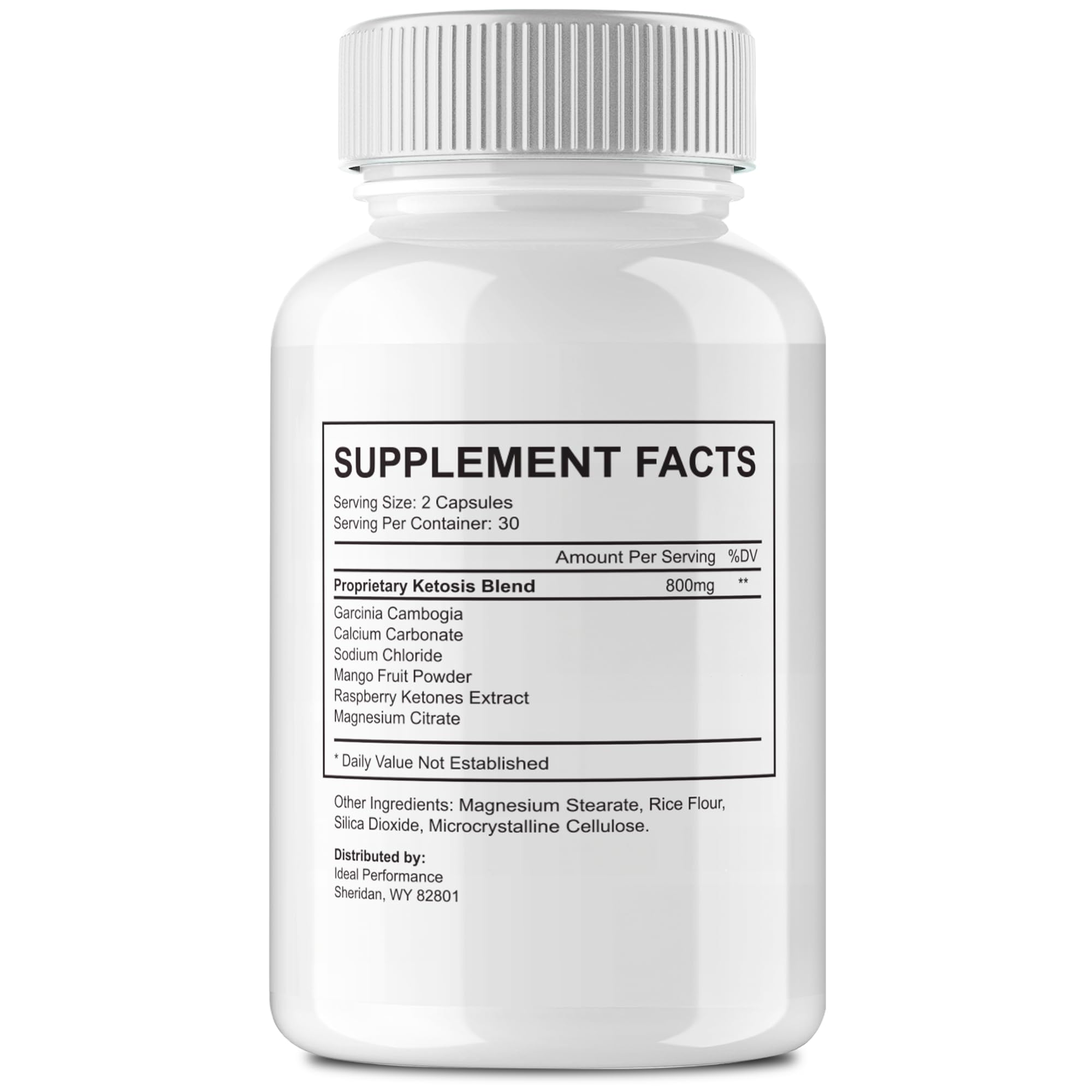 IDEAL PERFORMANCE Mitolyn Keto Capsules side view showing capsule details