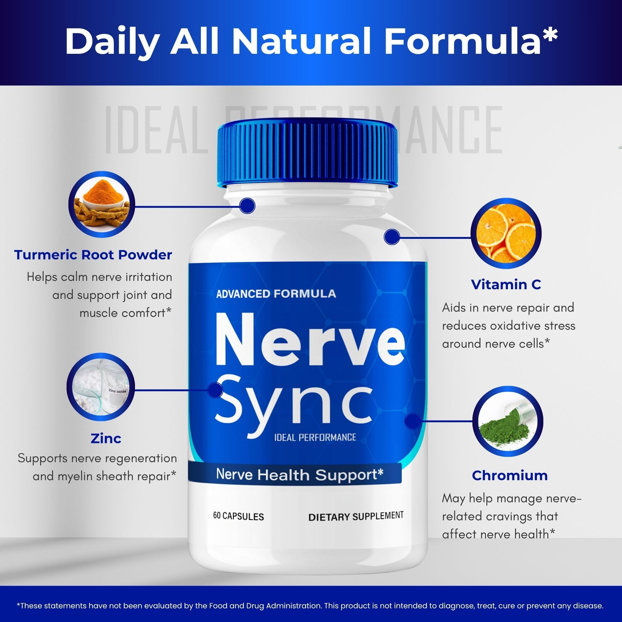 IDEAL PERFORMANCE Nerve Sync Capsules opened bottle