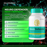 IDEAL PERFORMANCE Neuro Defender Brain Supplements 60 Capsules capsules on a surface