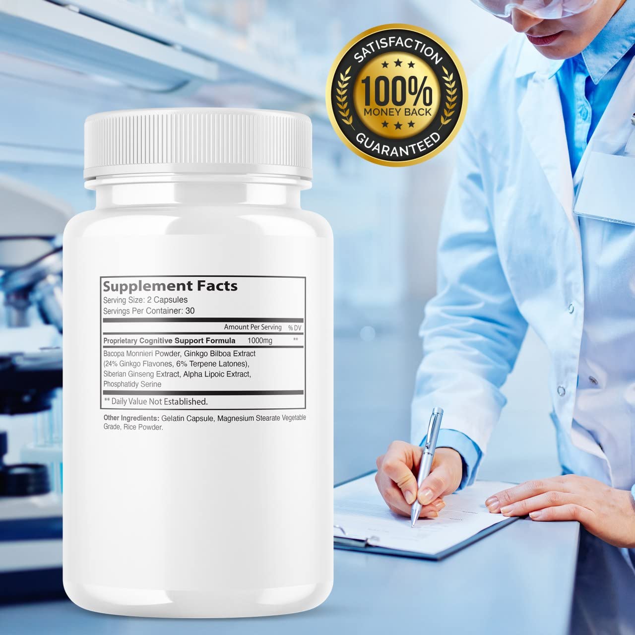 IDEAL PERFORMANCE Neuro Tech IQ Brain Supplement packaging side view