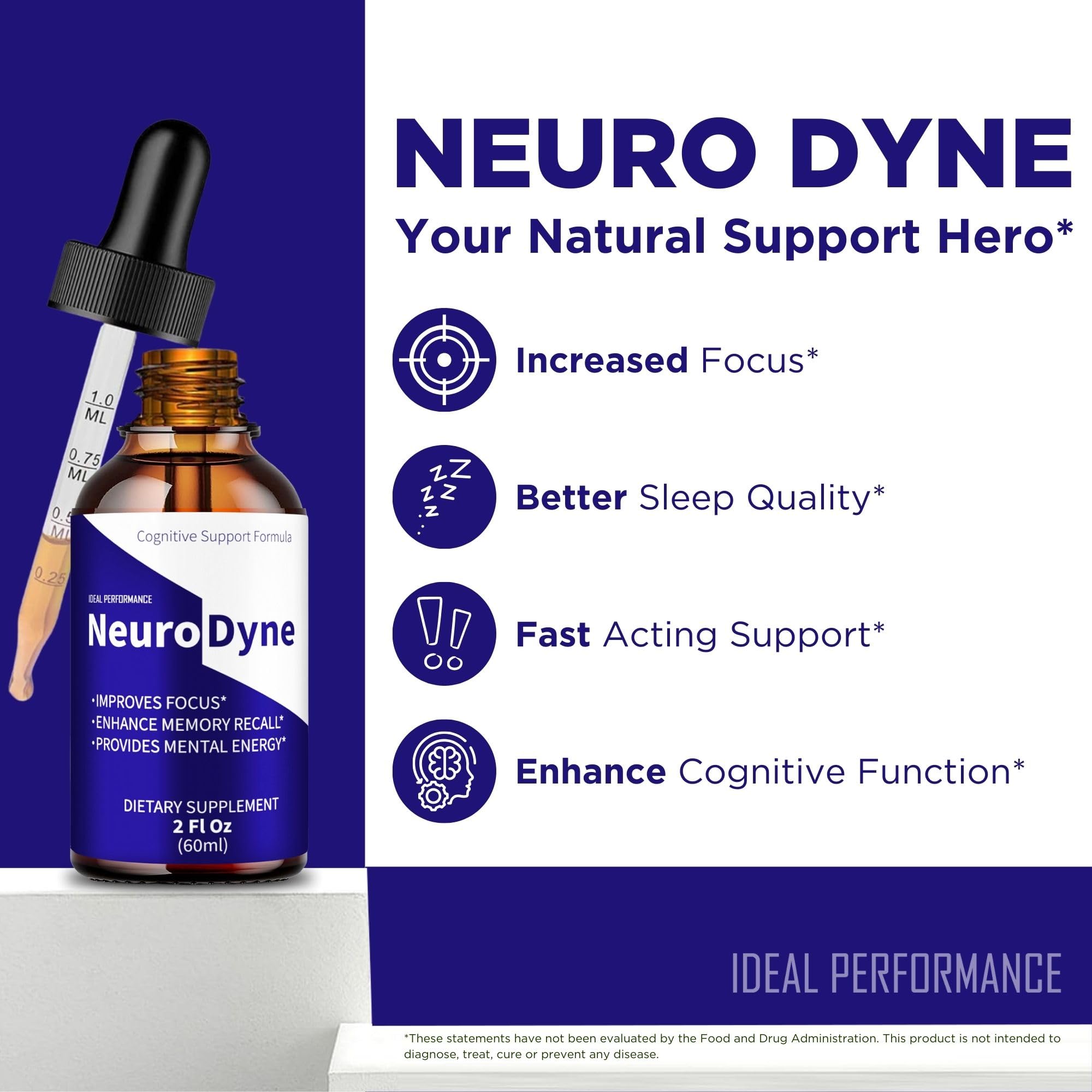 IDEAL PERFORMANCE Neurodyne Drops dropper close-up