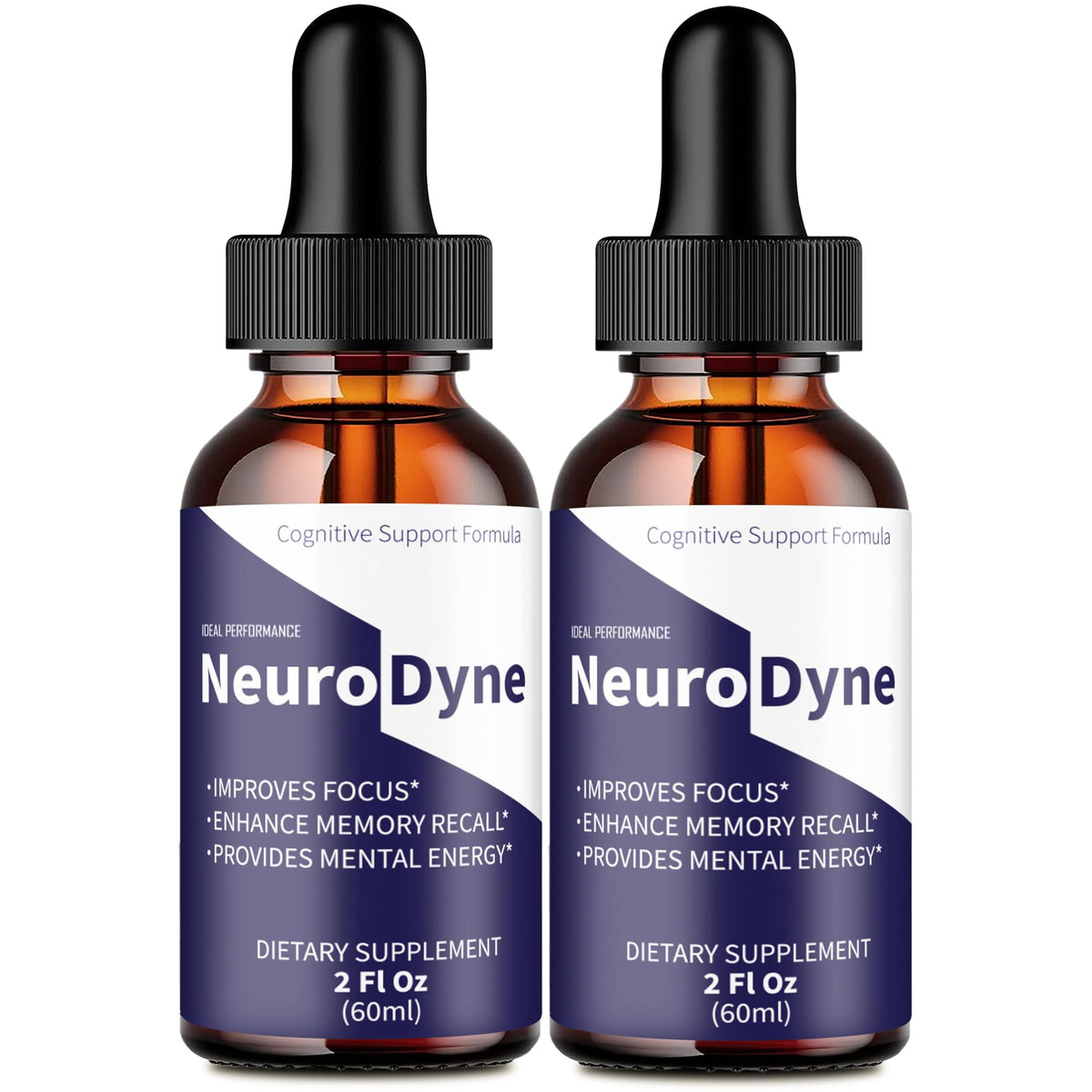IDEAL PERFORMANCE Neurodyne Drops front view with dropper