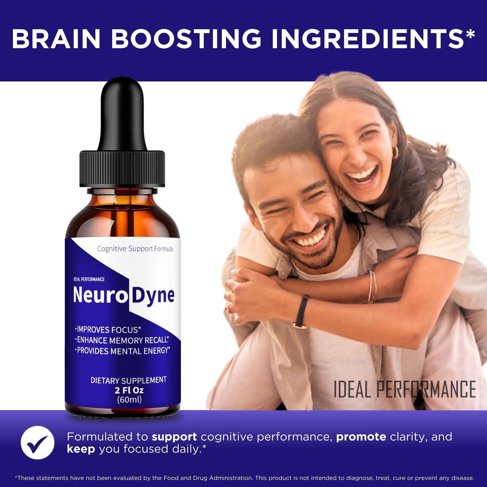 IDEAL PERFORMANCE Neurodyne Drops in hand for dosage