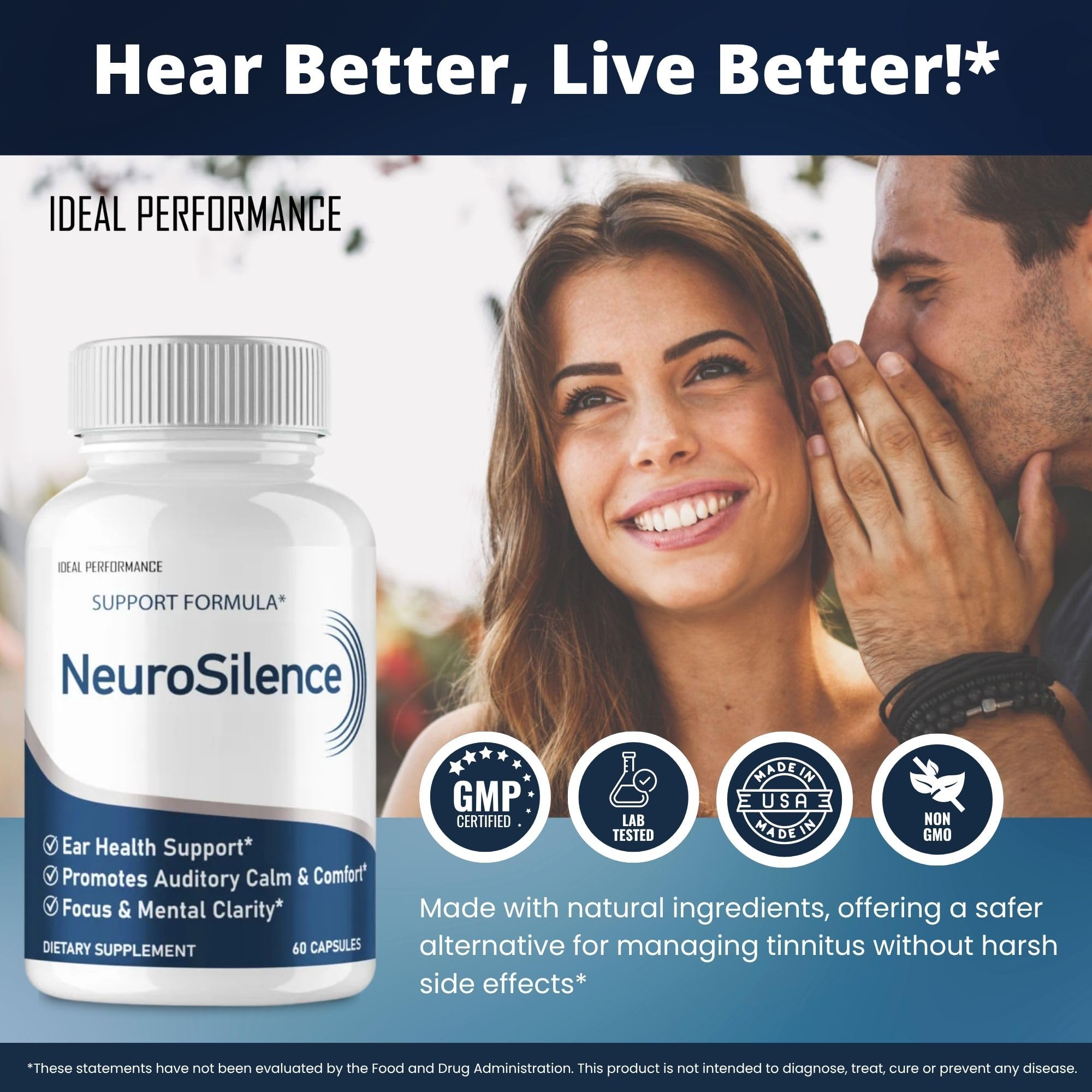 IDEAL PERFORMANCE Neurosilence Capsules in hand