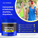 IDEAL PERFORMANCE Nitric support Ultra Powder lifestyle scene with gym equipment