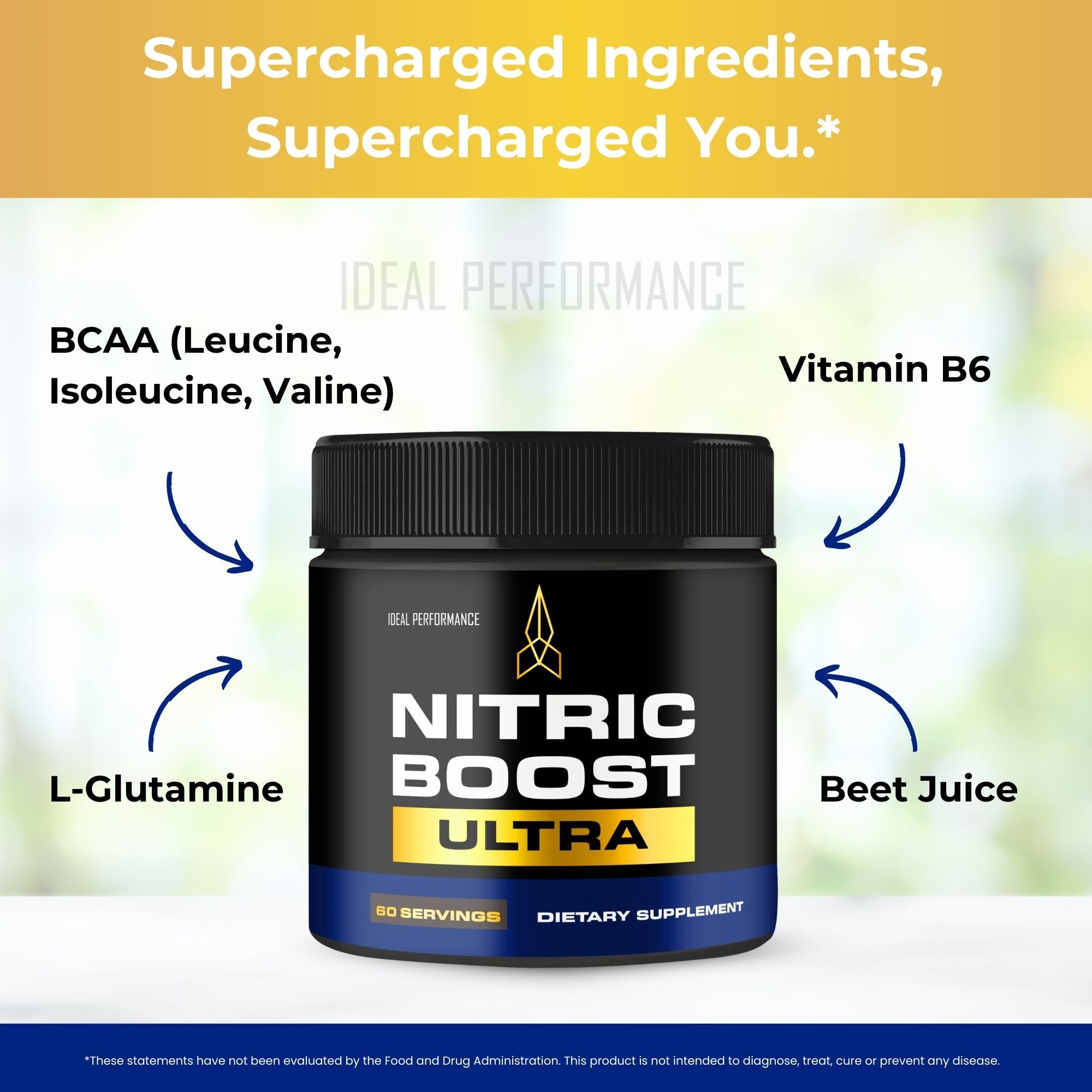 IDEAL PERFORMANCE Nitric support Ultra Purple Powder back view