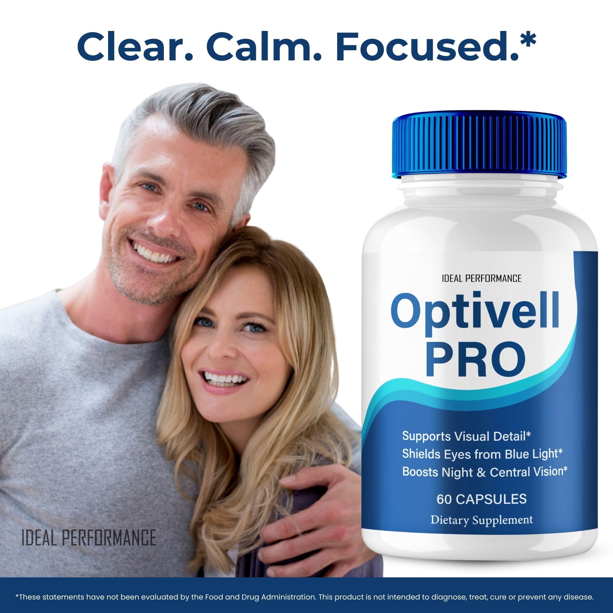 IDEAL PERFORMANCE Optivell Eye Capsules displayed on a table