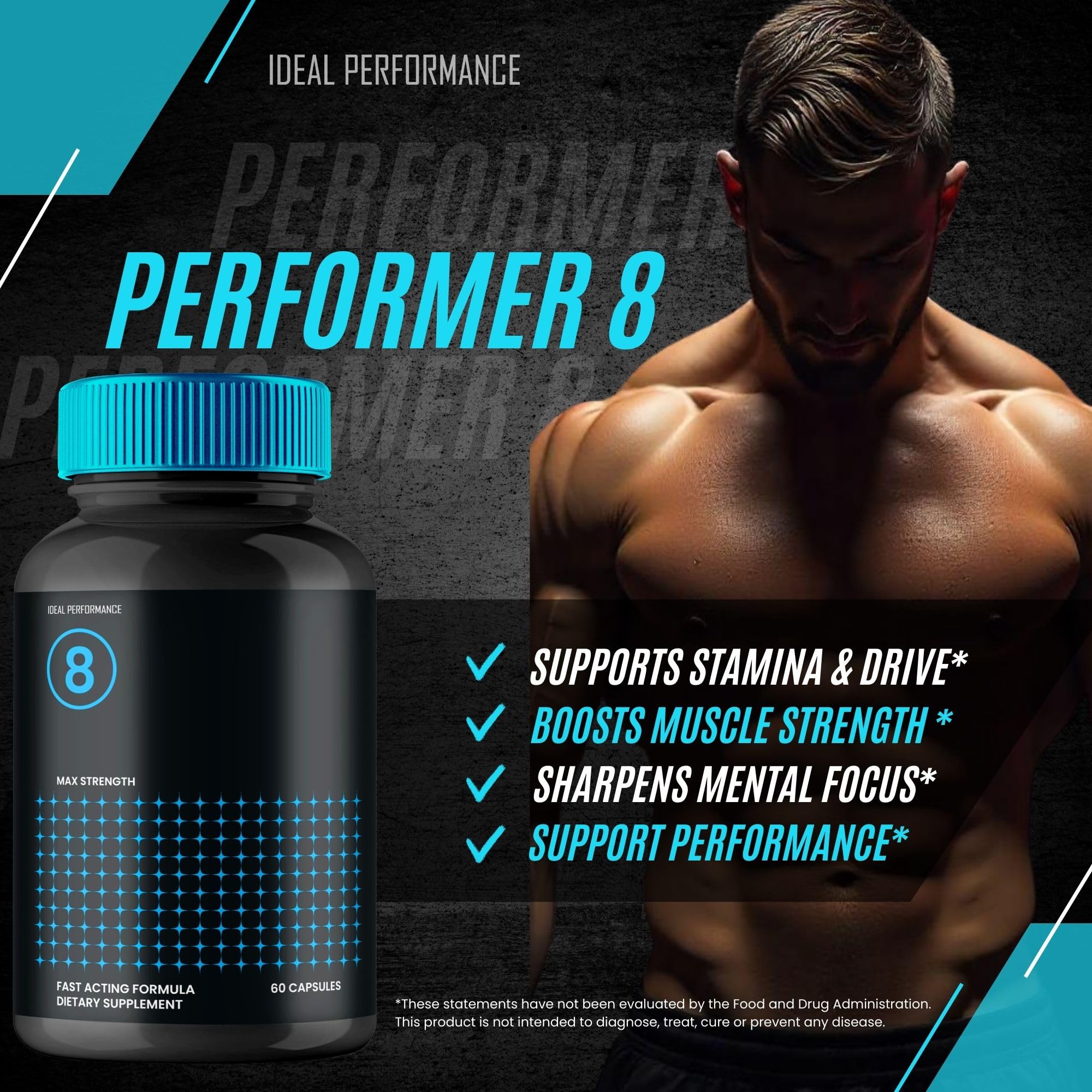 IDEAL PERFORMANCE Performer 8 Pills on a table