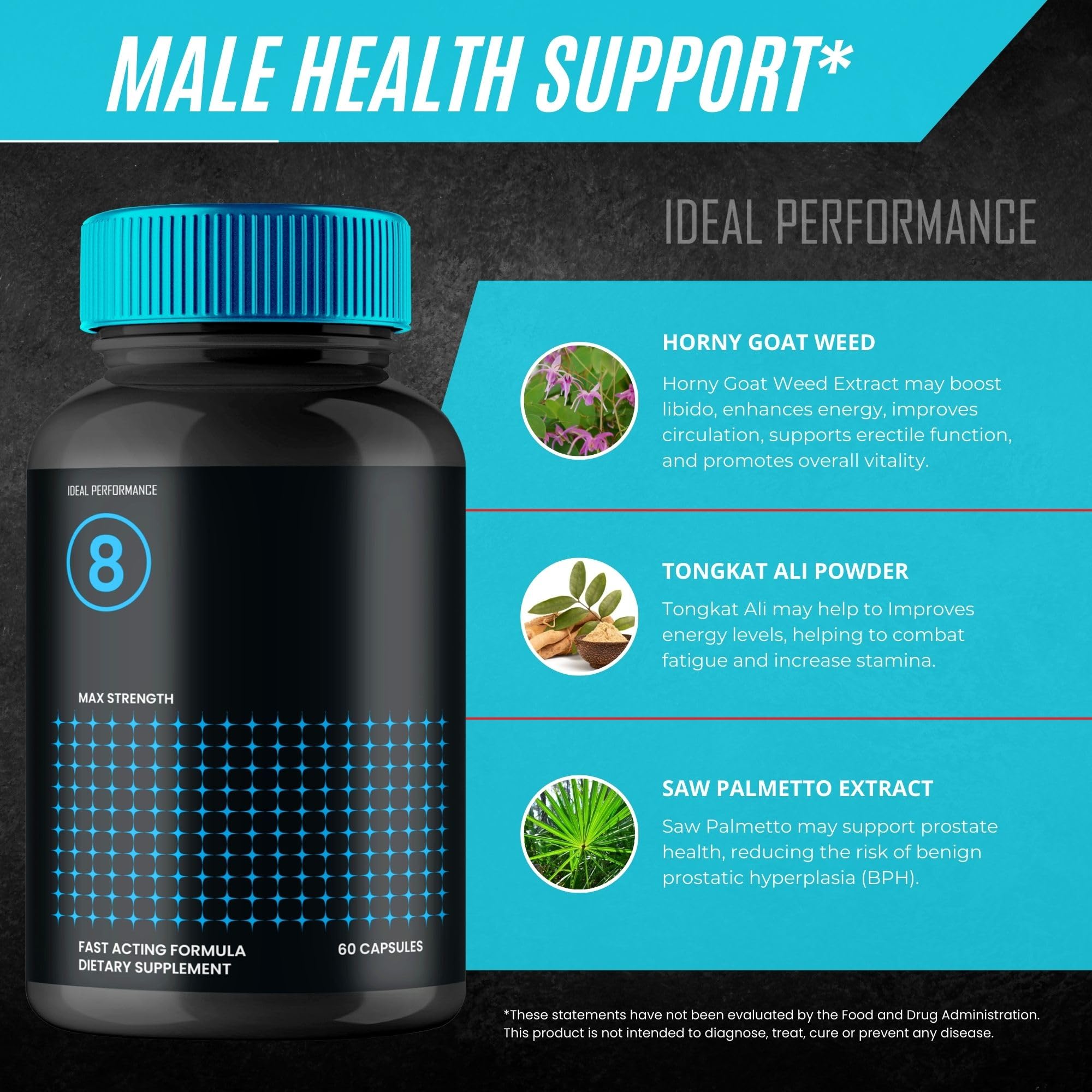 IDEAL PERFORMANCE Performer 8 Pills with a glass of water