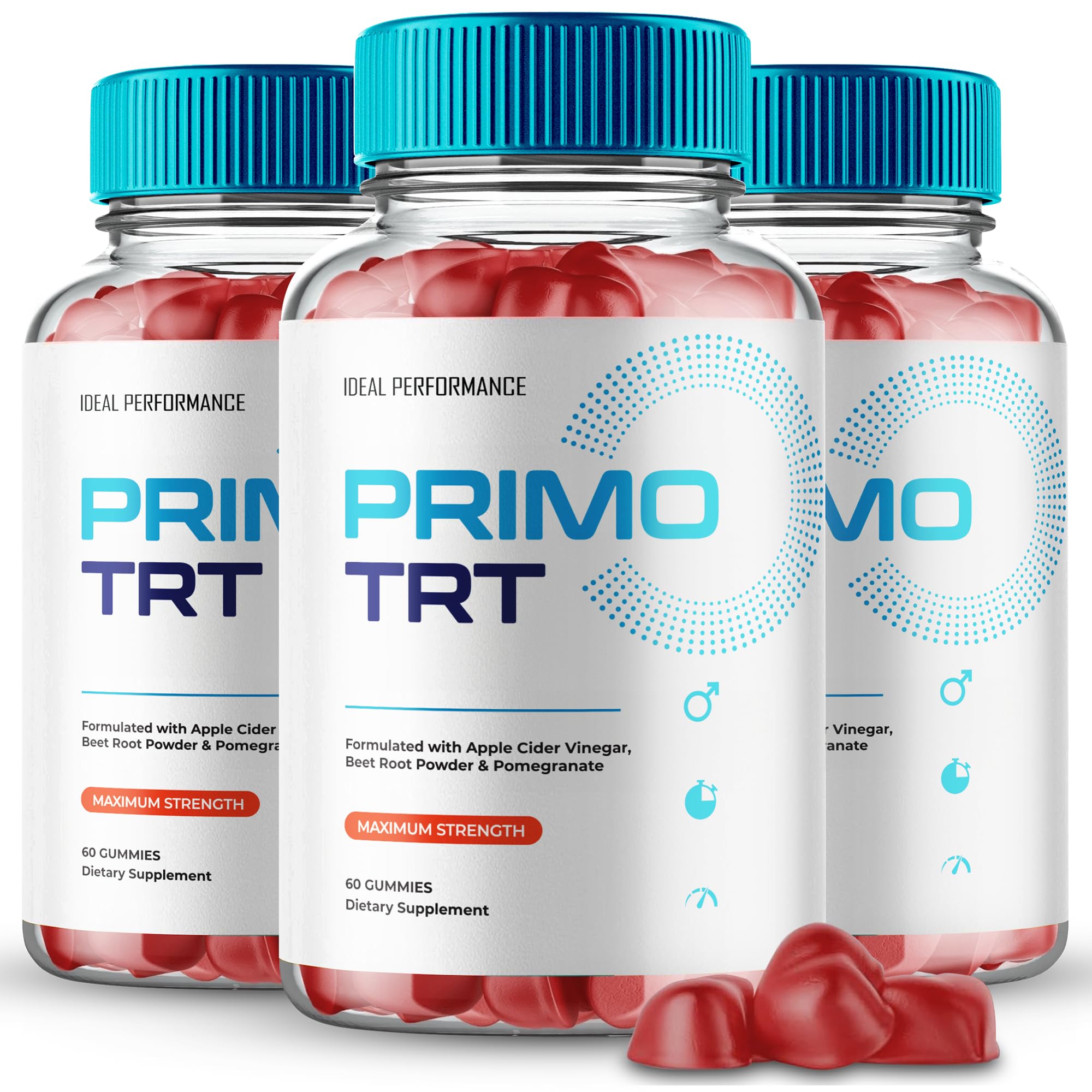 IDEAL PERFORMANCE Primo TRT Gummies front view with packaging