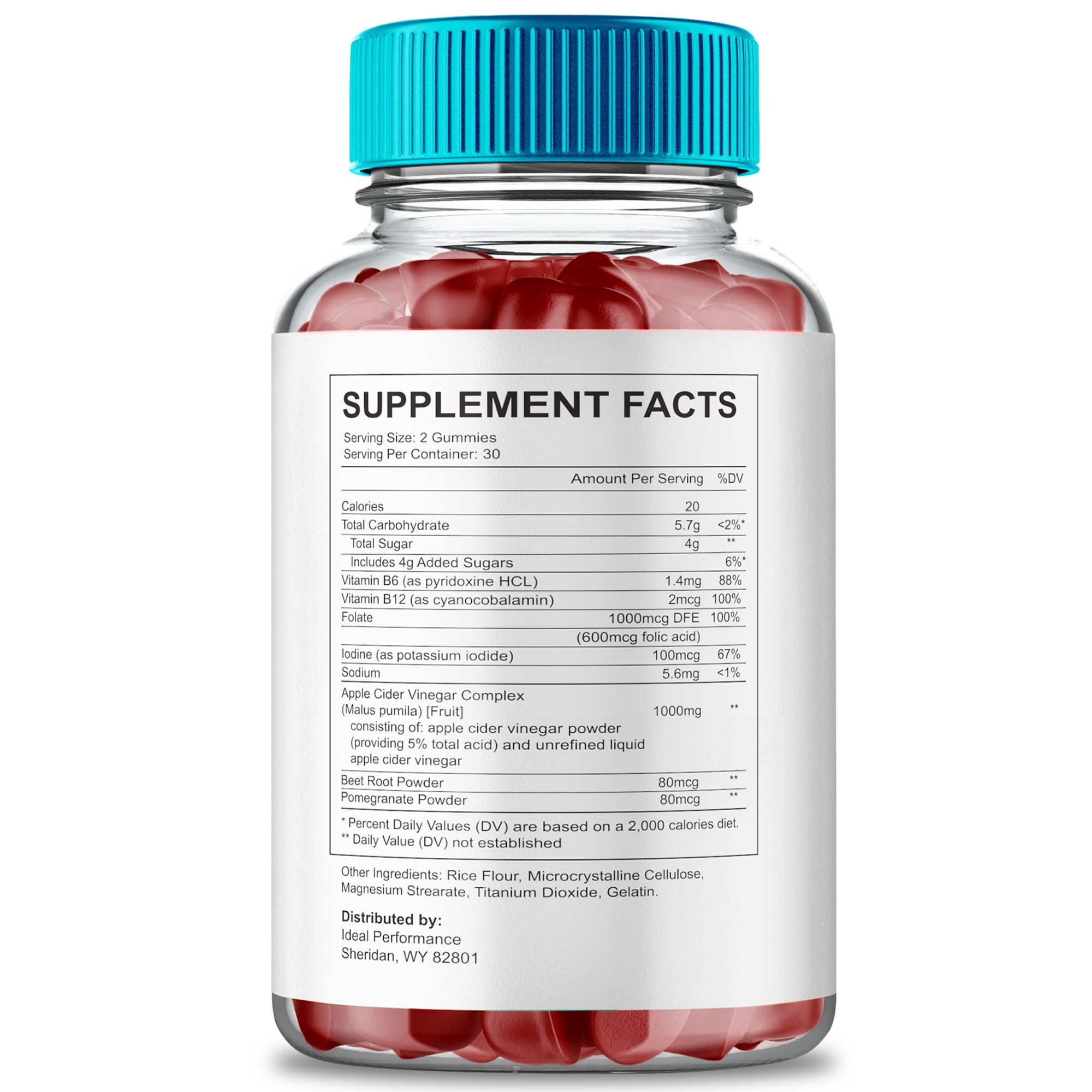 IDEAL PERFORMANCE Primo TRT Gummies side view showing gummy texture