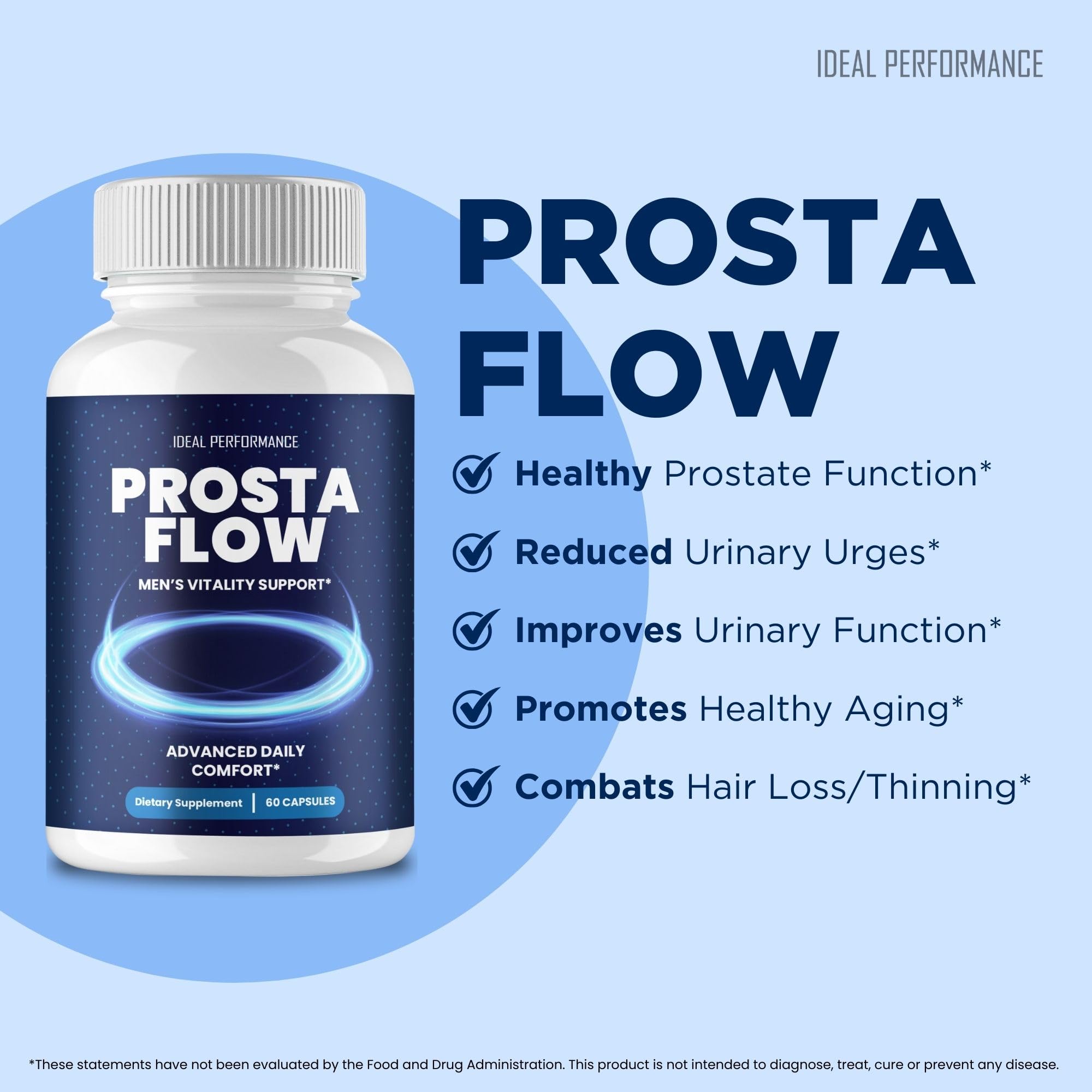 IDEAL PERFORMANCE Prosta Flow Capsules close-up of ingredients