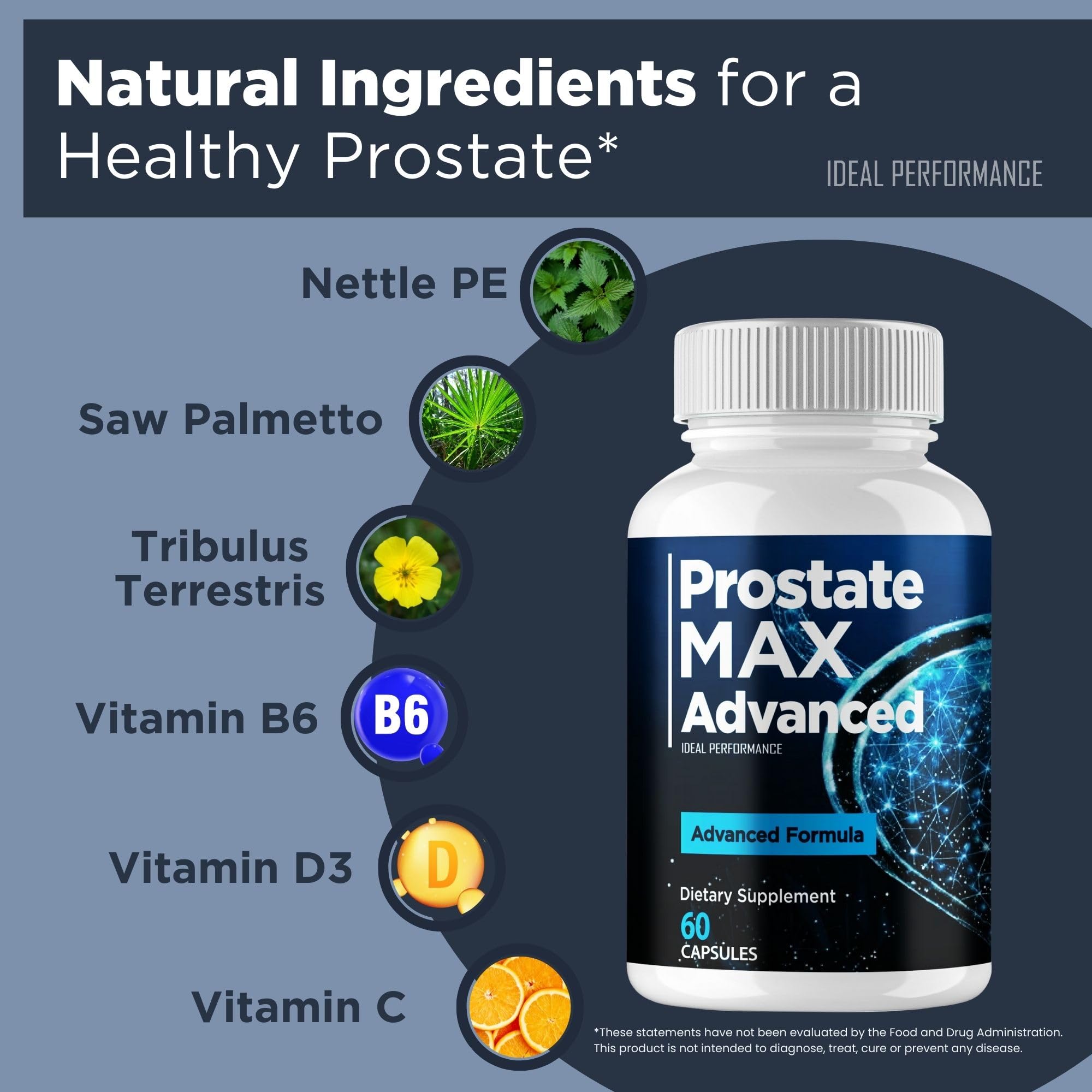 IDEAL PERFORMANCE Prostate Max Advanced Capsules close-up