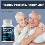 IDEAL PERFORMANCE Prostate Max Advanced Capsules with a glass of water
