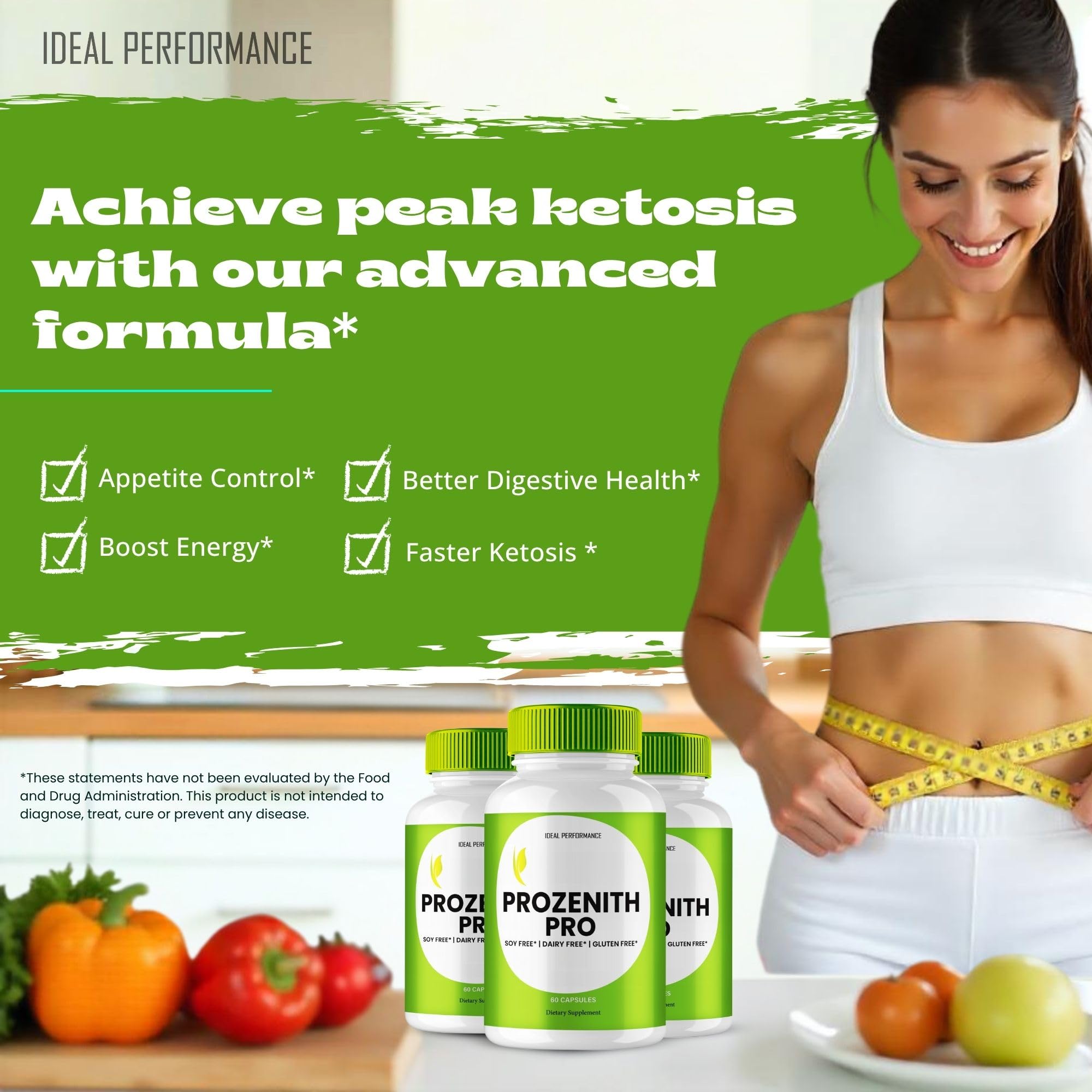 IDEAL PERFORMANCE Prozenith Capsules Pink Salt on a table